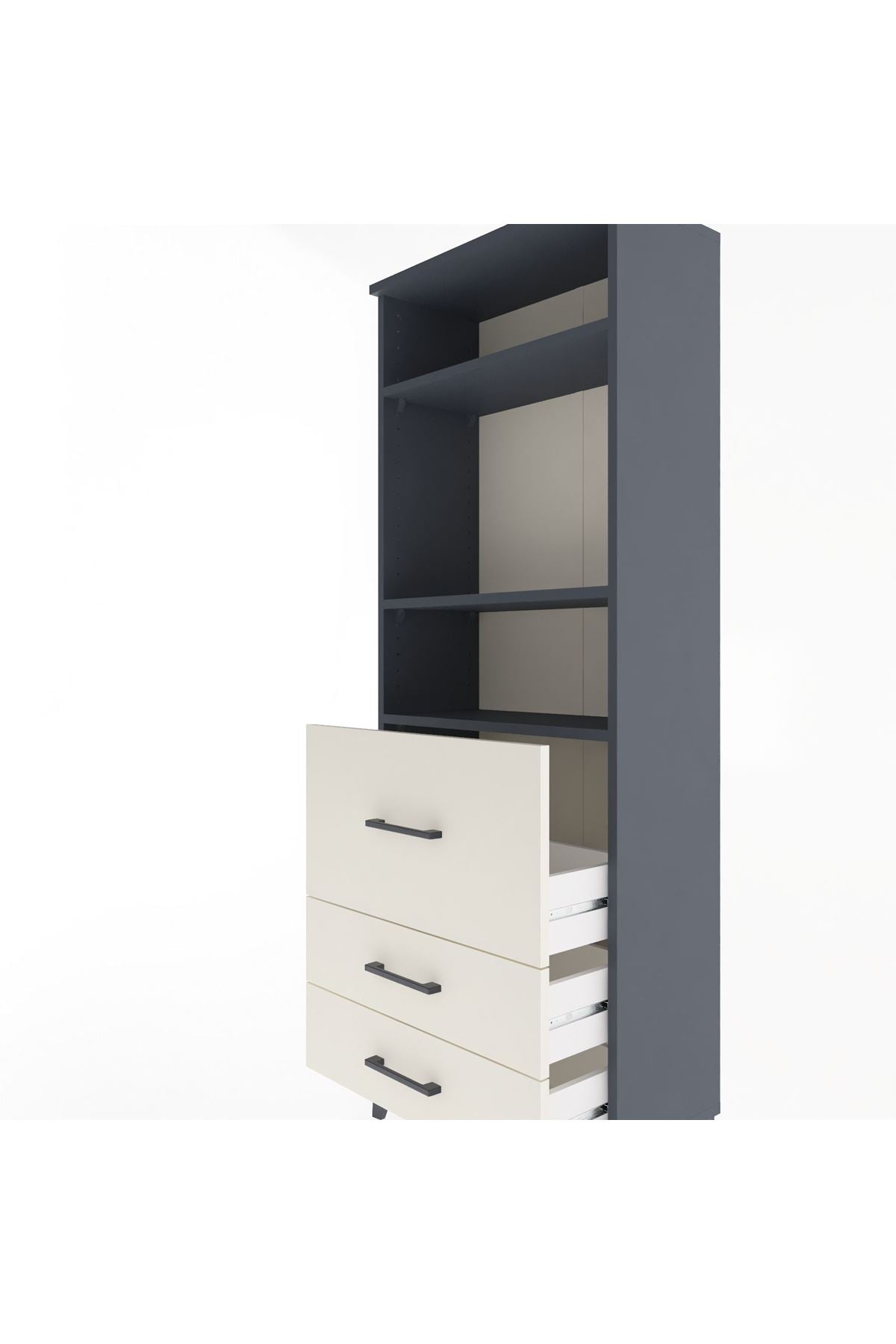 Arges Dolap 3 Raflı 3 Çekmeceli 60x30x163 - S20M028V4A