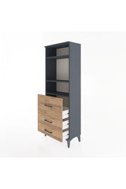 Arges Dolap 3 Raflı 3 Çekmeceli 60x30x163 - S20M028V6A