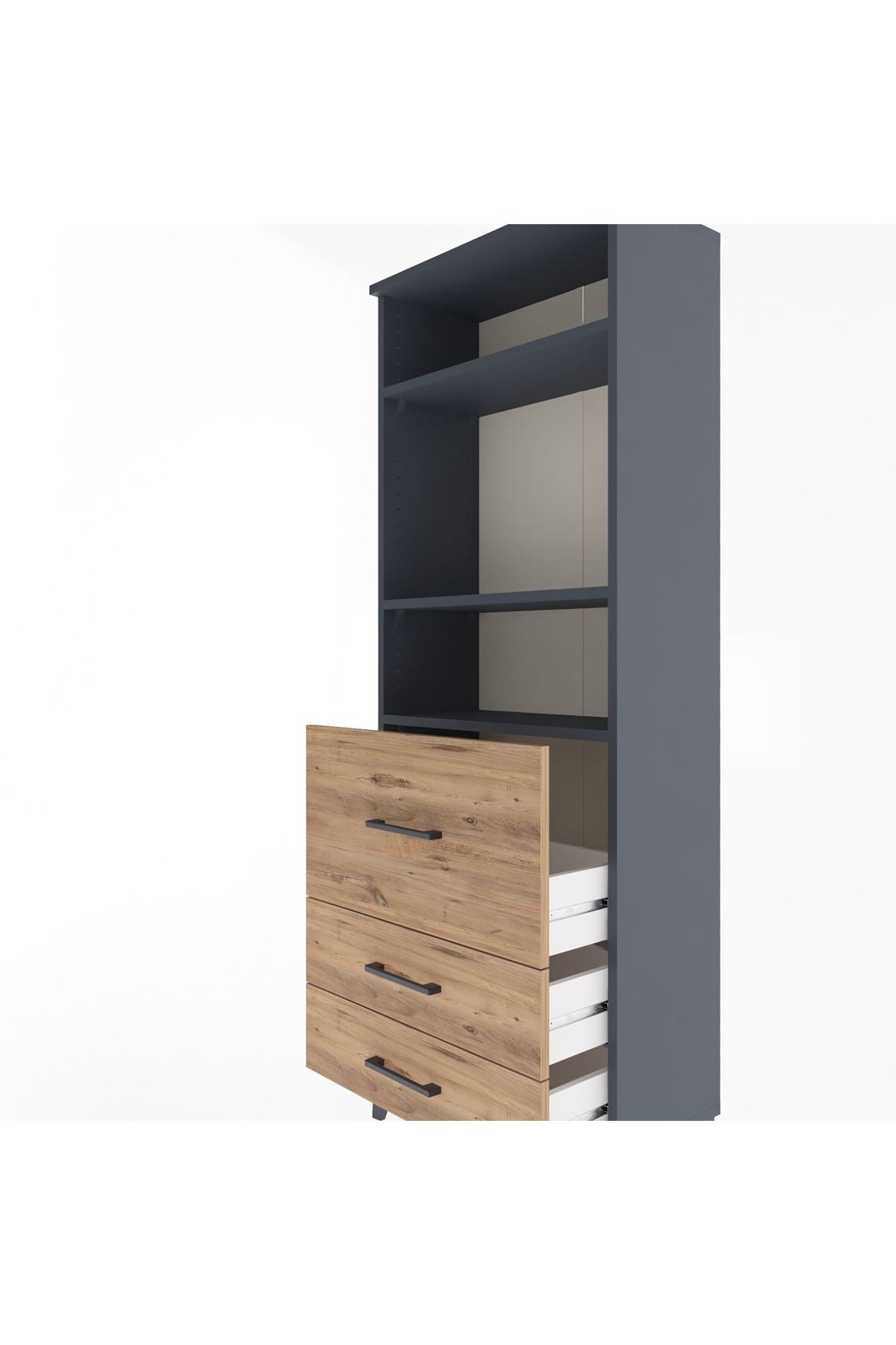 Arges Dolap 3 Raflı 3 Çekmeceli 60x30x163 - S20M028V6A
