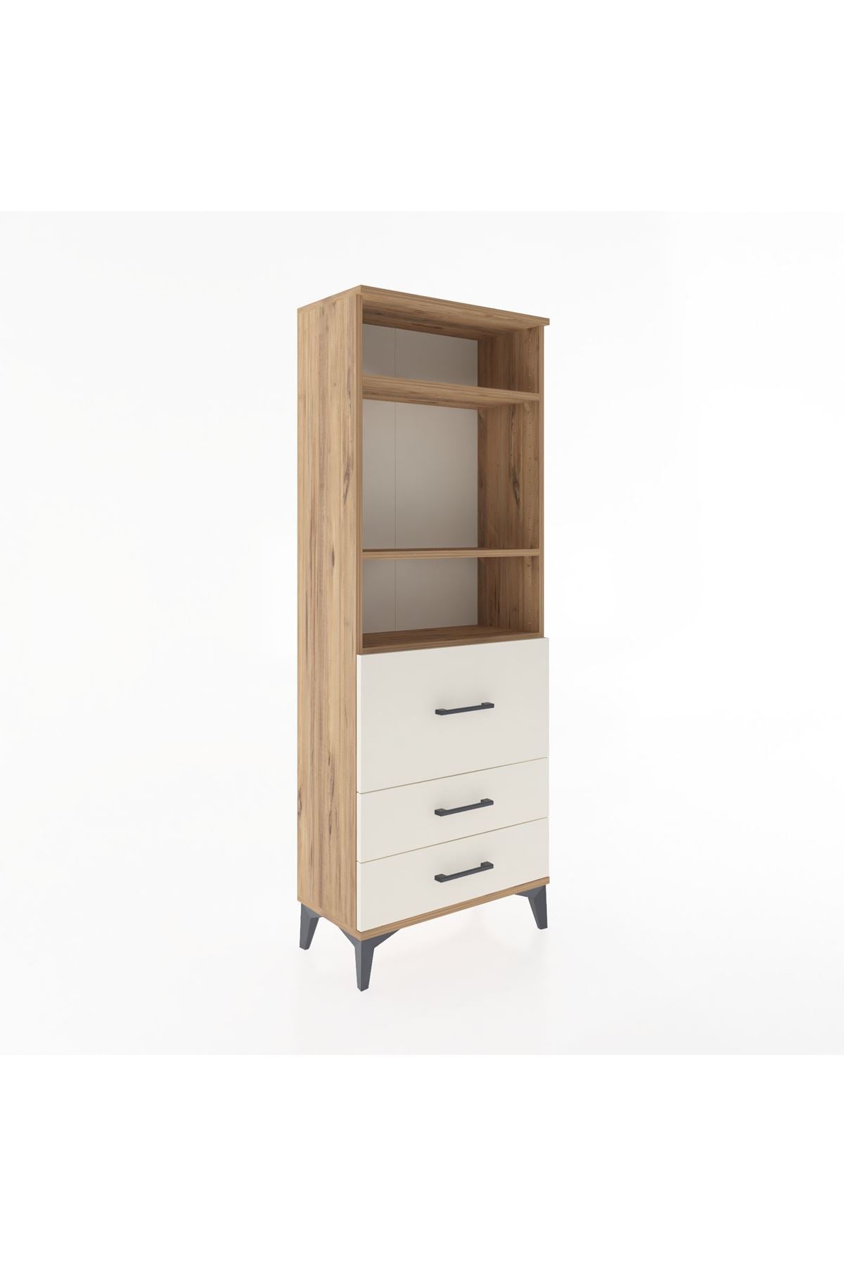Arges Dolap 3 Raflı 3 Çekmeceli 60x30x163 - S20M028V7A