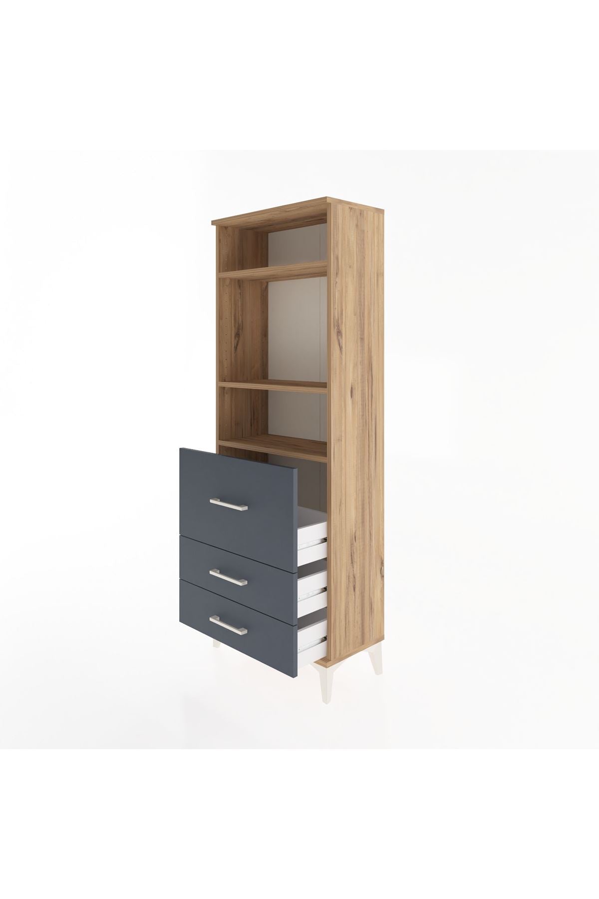Arges Dolap 3 Raflı 3 Çekmeceli 60x30x163 - S20M028V8A