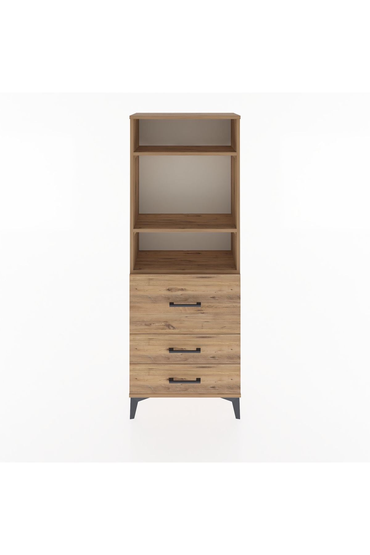 Arges Dolap 3 Raflı 3 Çekmeceli 60x30x163 - S20M028V9A