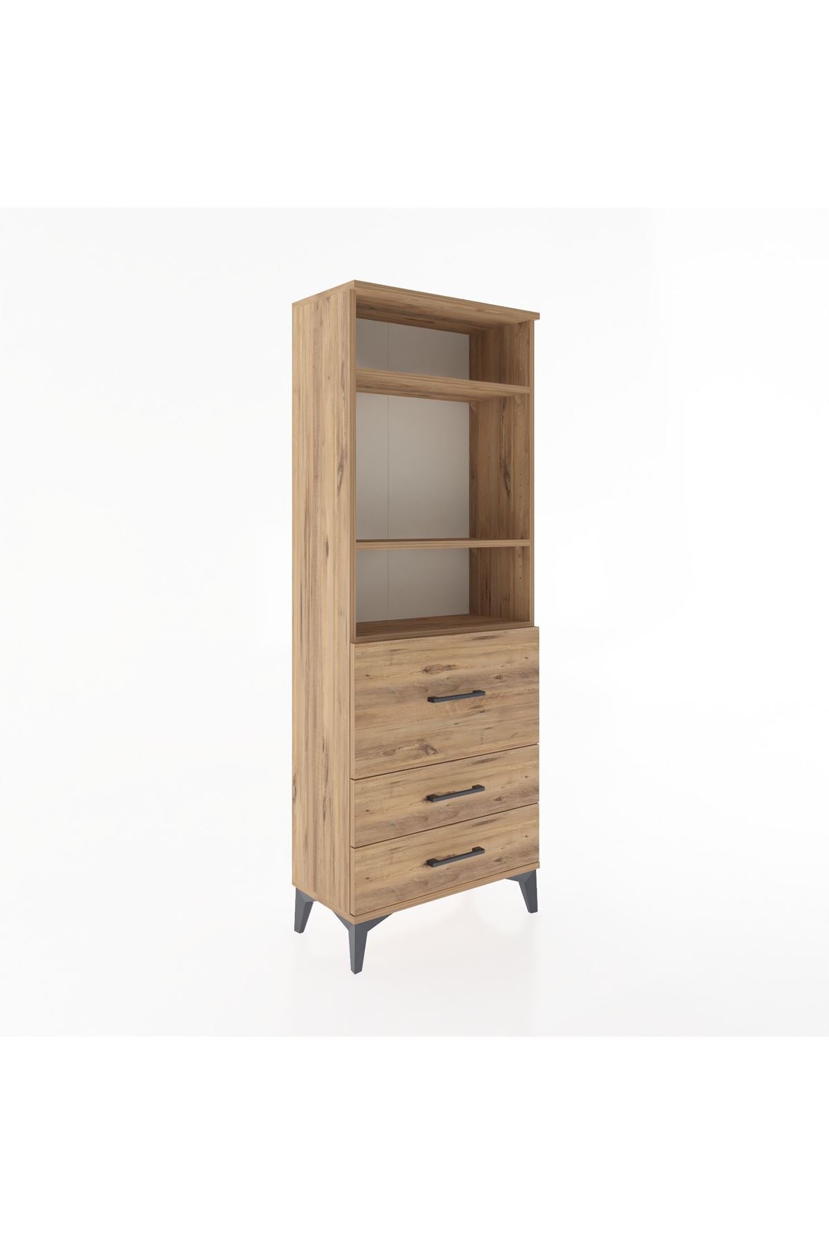 Arges Dolap 3 Raflı 3 Çekmeceli 60x30x163 - S20M028V9A
