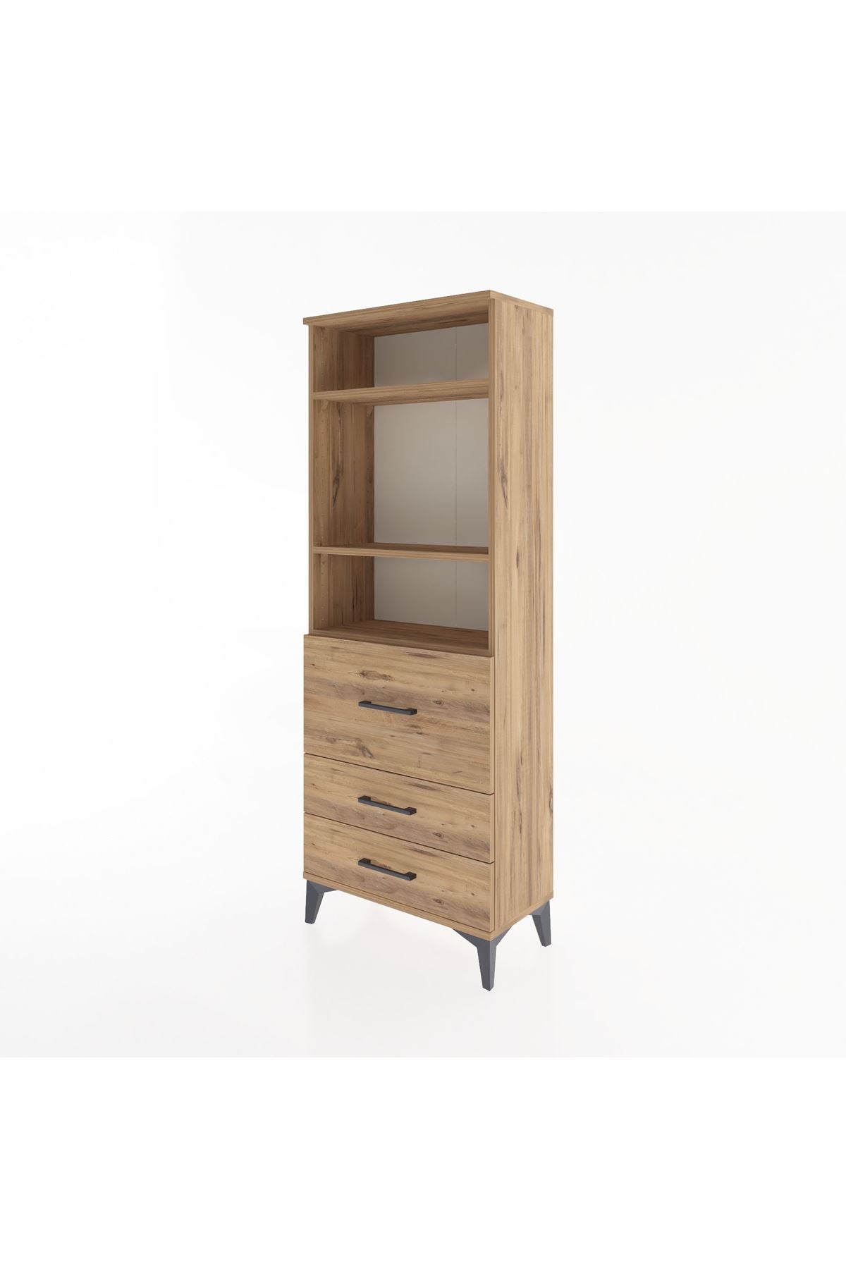 Arges Dolap 3 Raflı 3 Çekmeceli 60x30x163 - S20M028V9A