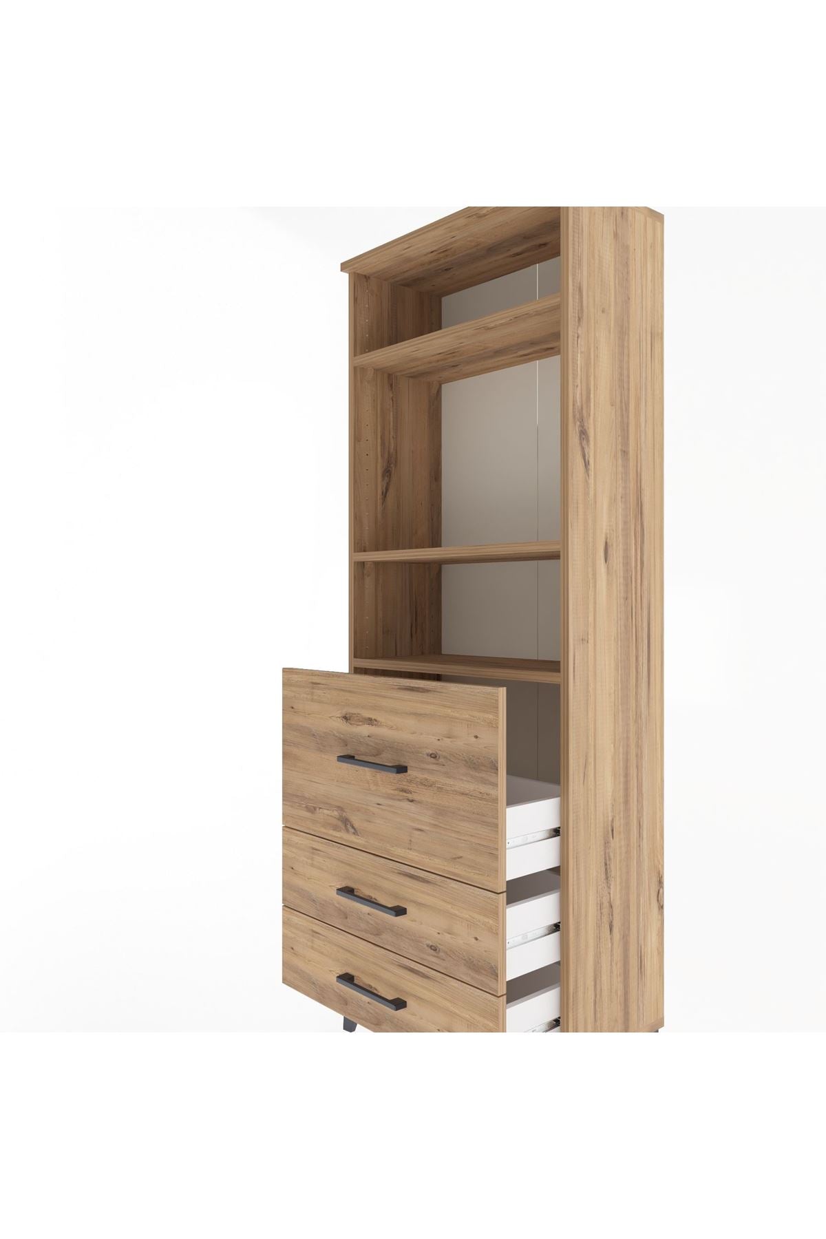 Arges Dolap 3 Raflı 3 Çekmeceli 60x30x163 - S20M028V9A