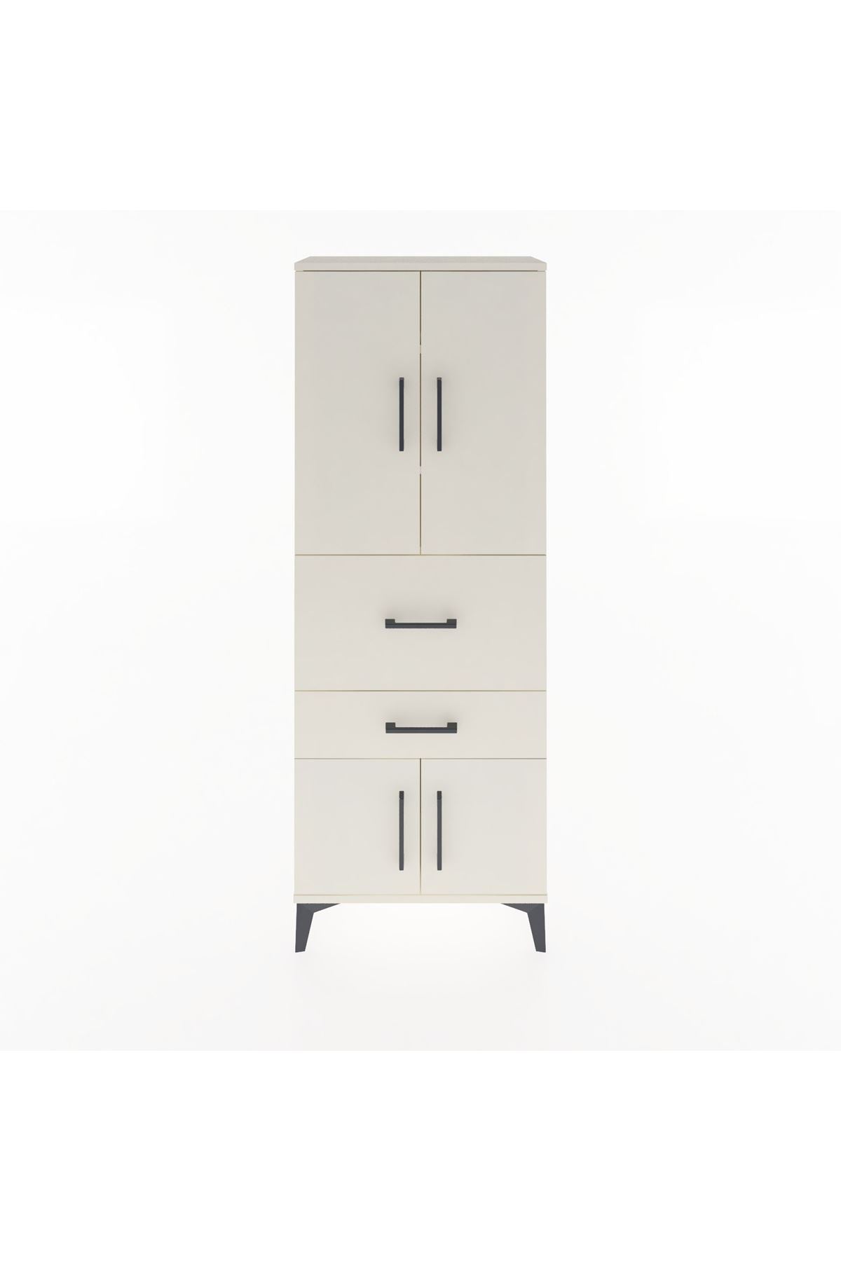 Arges Dolap 3 Raflı 2 Çekmeceli 4 Kapaklı 60x30x163 - S20M029V1A