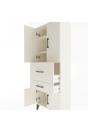 Arges Dolap 3 Raflı 2 Çekmeceli 4 Kapaklı 60x30x163 - S20M029V1A