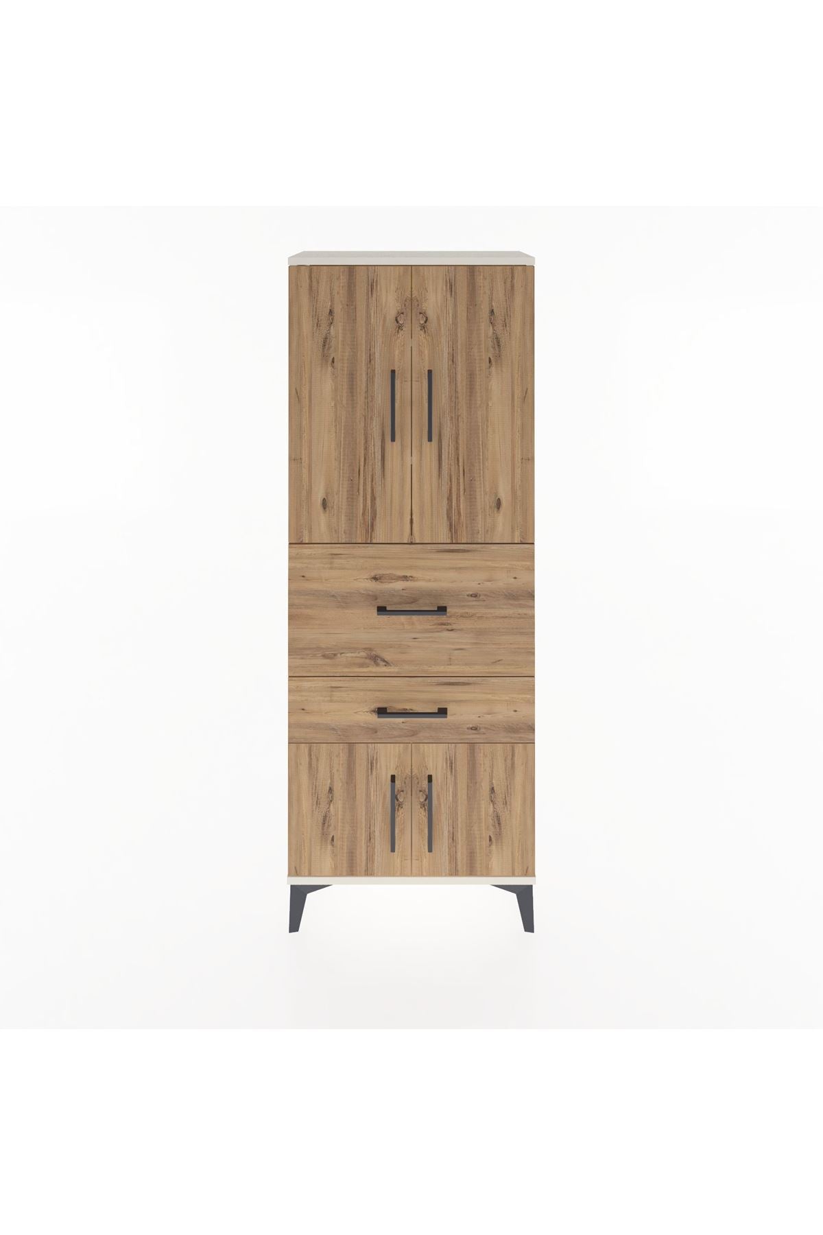 Arges Dolap 3 Raflı 2 Çekmeceli 4 Kapaklı 60x30x163 - S20M029V3A
