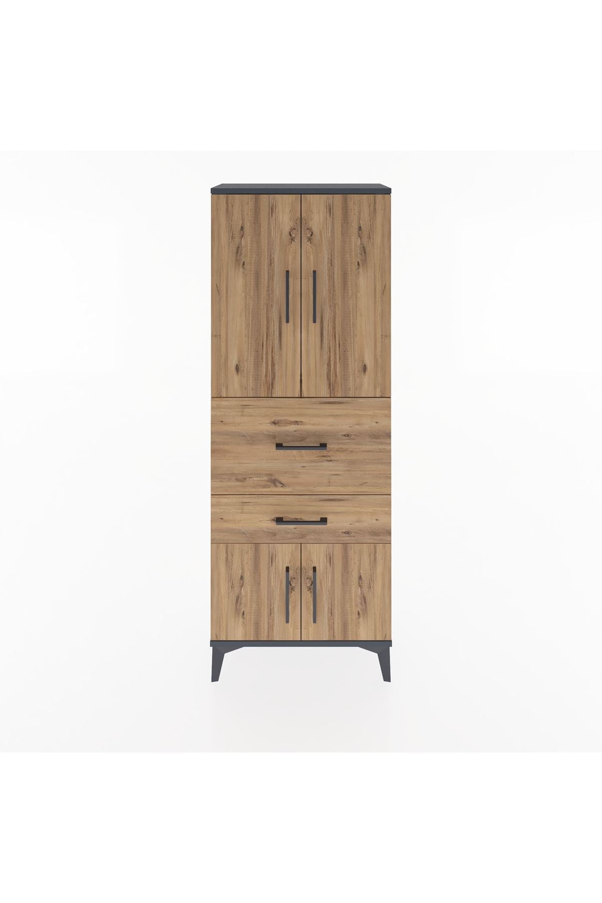 Arges Dolap 3 Raflı 2 Çekmeceli 4 Kapaklı 60x30x163 - S20M029V6A
