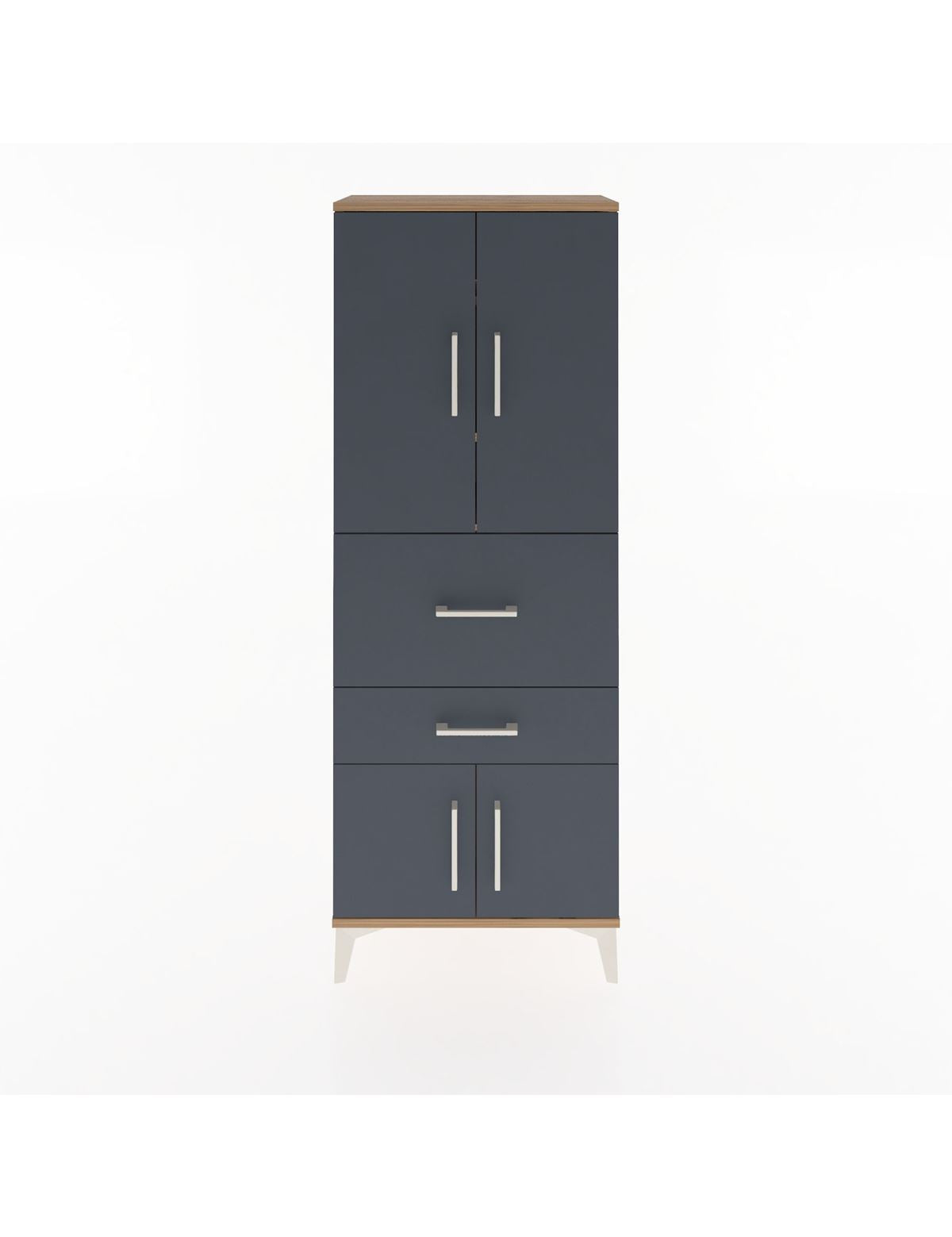 Arges Dolap 3 Raflı 2 Çekmeceli 4 Kapaklı 60x30x163 - S20M029V8A