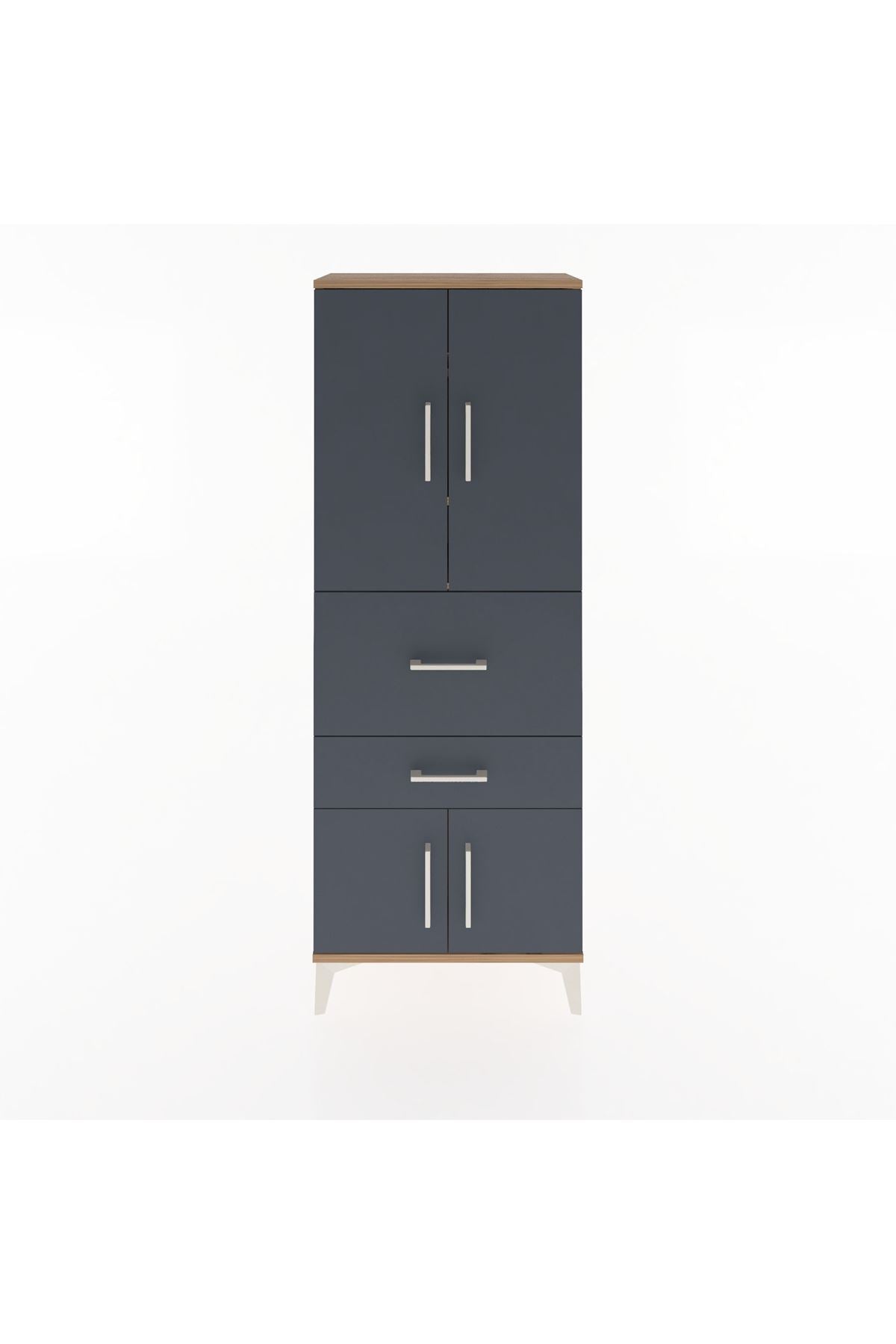 Arges Dolap 3 Raflı 2 Çekmeceli 4 Kapaklı 60x30x163 - S20M029V8A