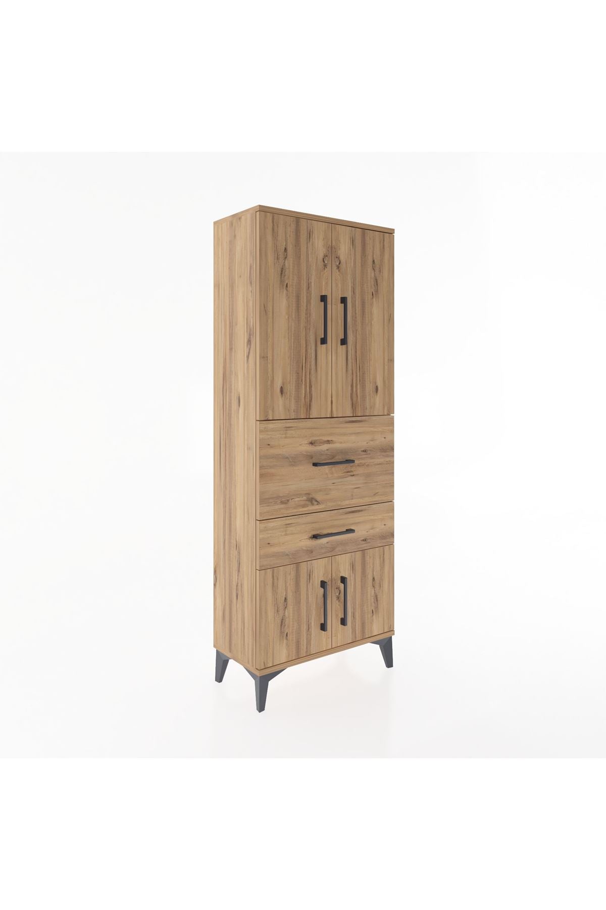 Arges Dolap 3 Raflı 2 Çekmeceli 4 Kapaklı 60x30x163 - S20M029V9A
