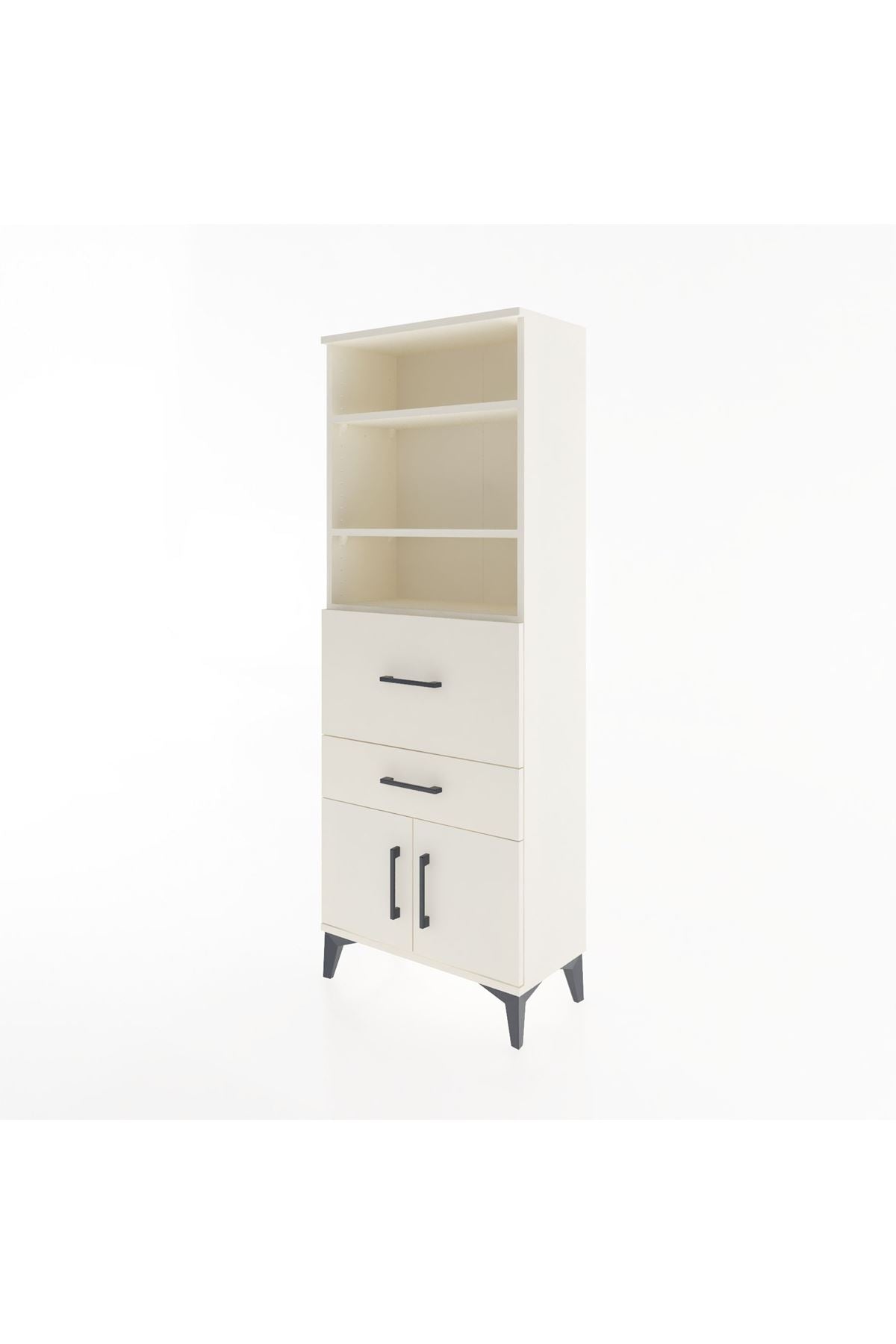 Arges Dolap 3 Raflı 2 Çekmeceli 2 Kapaklı 60x30x163 - S20M030V1A