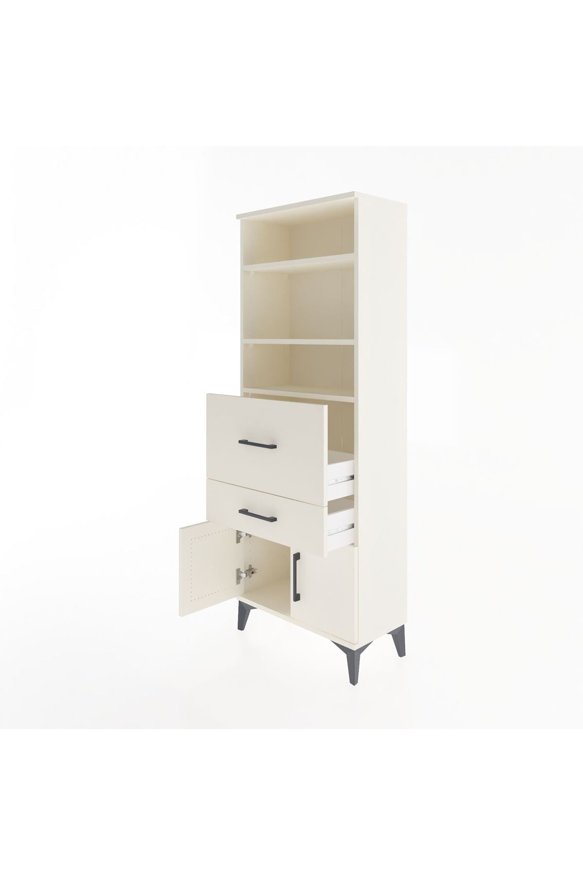 Arges Dolap 3 Raflı 2 Çekmeceli 2 Kapaklı 60x30x163 - S20M030V1A