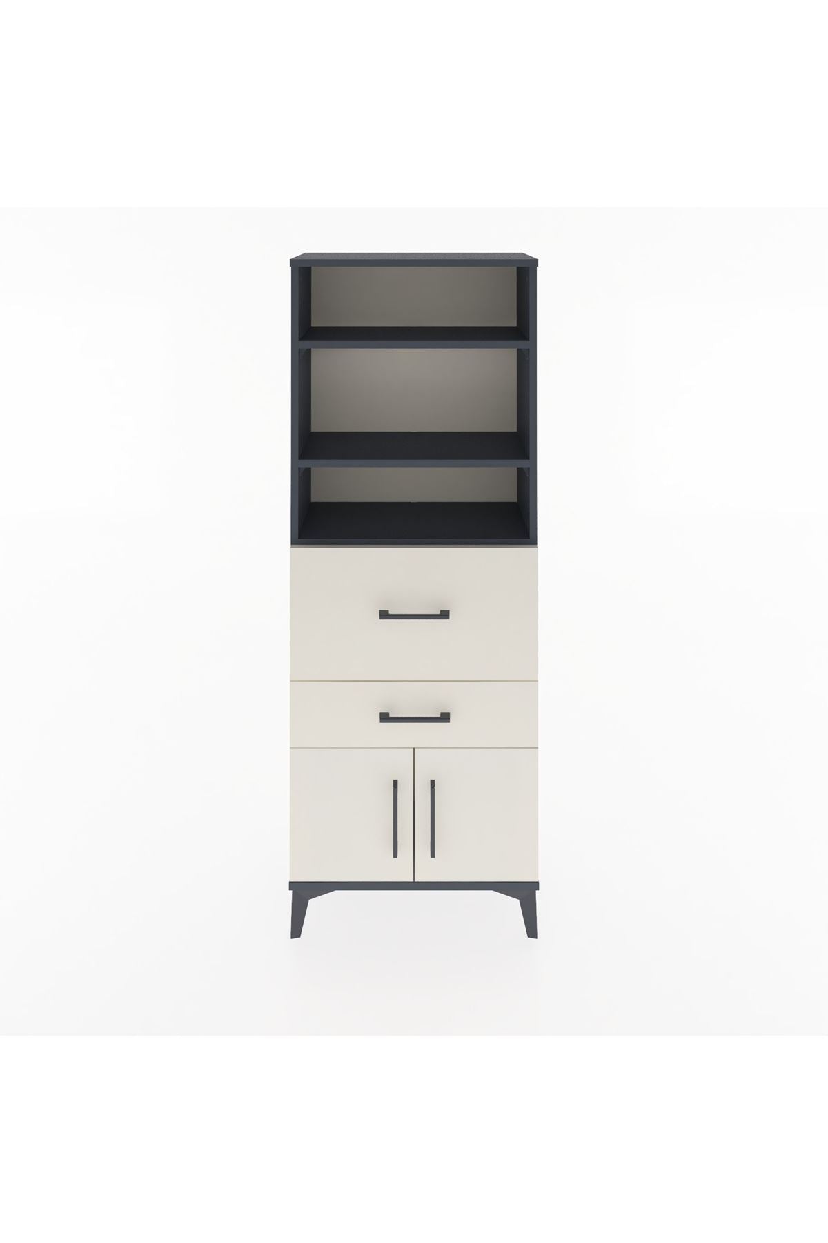 Arges Dolap 3 Raflı 2 Çekmeceli 2 Kapaklı 60x30x163 - S20M030V4A