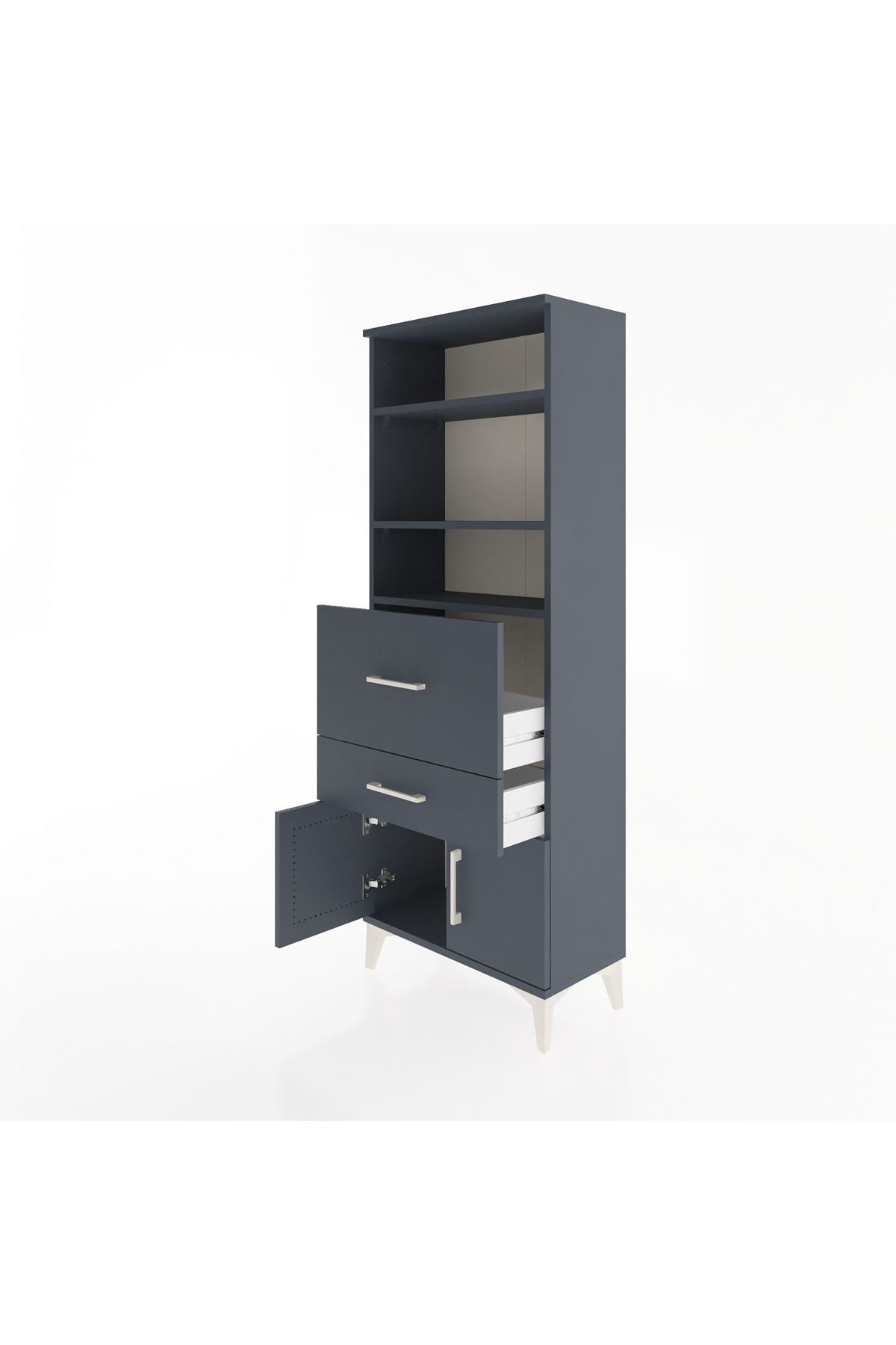 Arges Dolap 3 Raflı 2 Çekmeceli 2 Kapaklı 60x30x163 - S20M030V5A