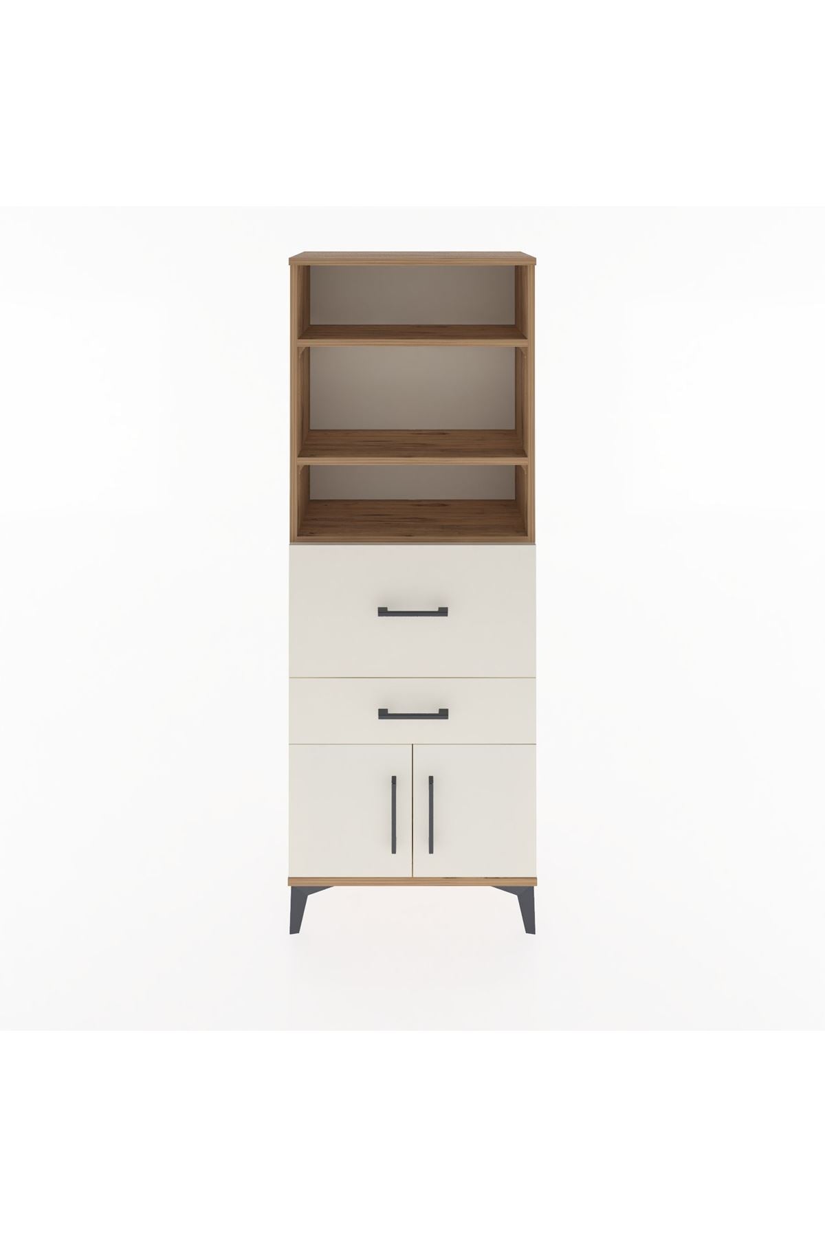 Arges Dolap 3 Raflı 2 Çekmeceli 2 Kapaklı 60x30x163 - S20M030V7A