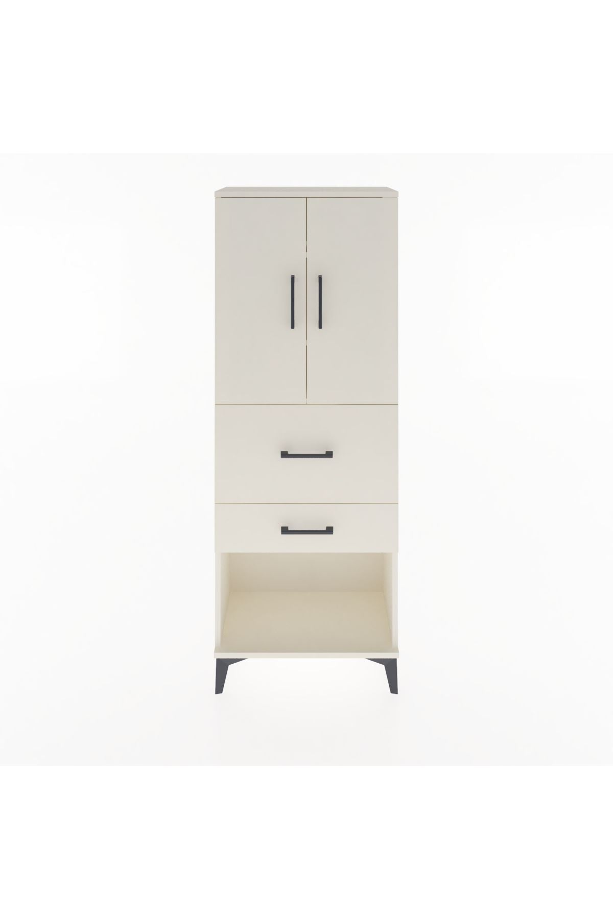 Arges Dolap 3 Raflı 2 Çekmeceli 2 Kapaklı 60x30x163 - S20M031V1A
