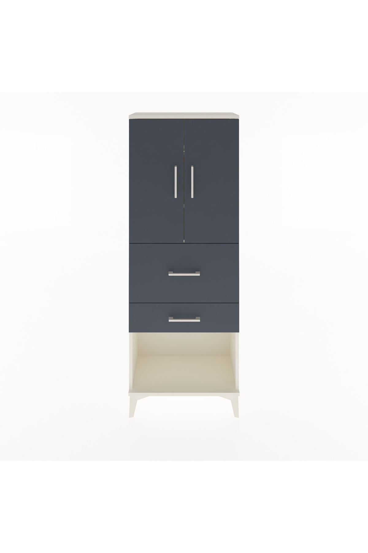 Arges Dolap 3 Raflı 2 Çekmeceli 2 Kapaklı 60x30x163 - S20M031V2A