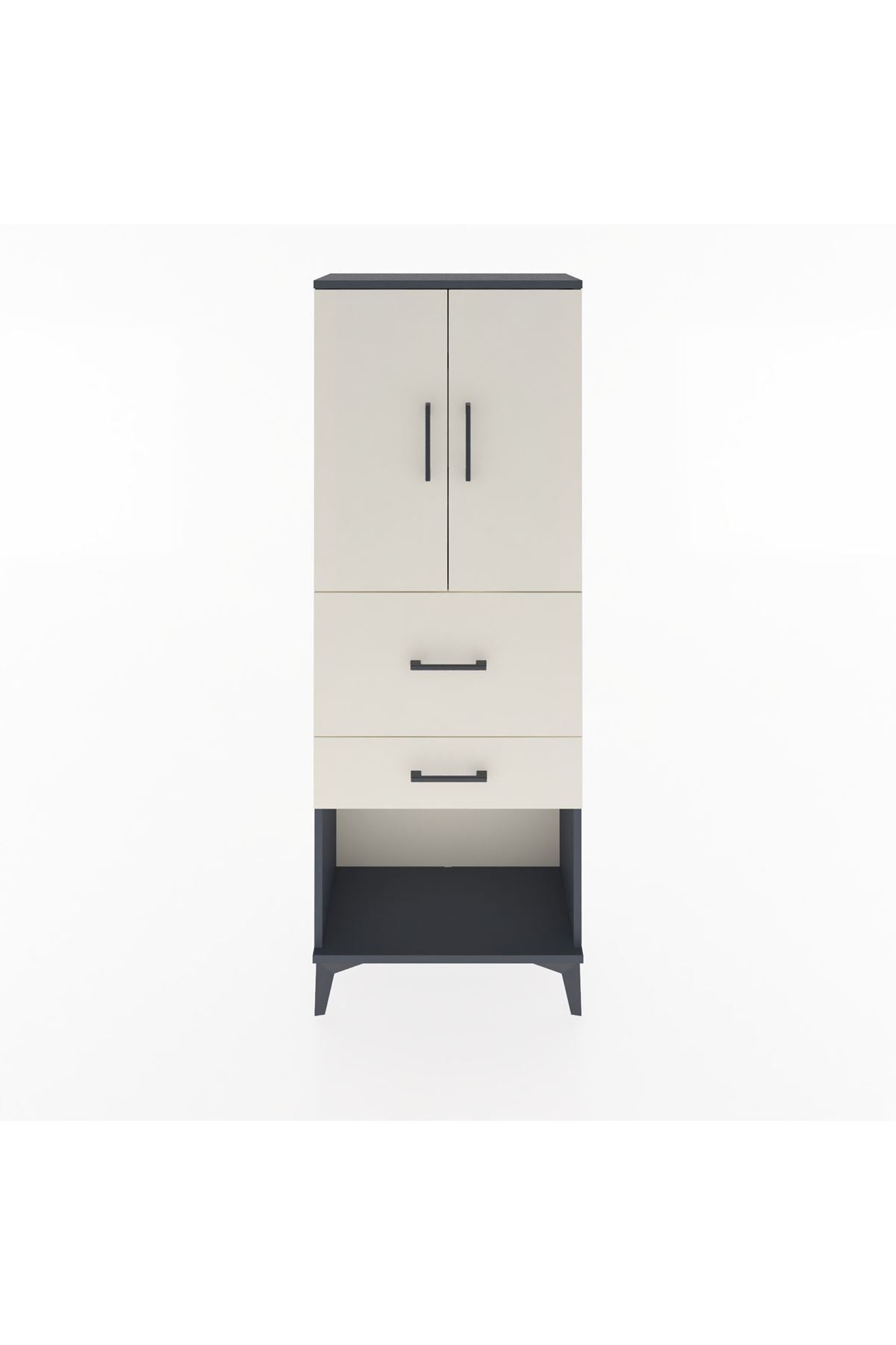 Arges Dolap 3 Raflı 2 Çekmeceli 2 Kapaklı 60x30x163 - S20M031V4A