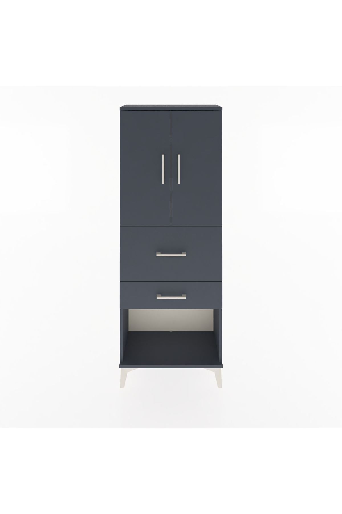 Arges Dolap 3 Raflı 2 Çekmeceli 2 Kapaklı 60x30x163 - S20M031V5A