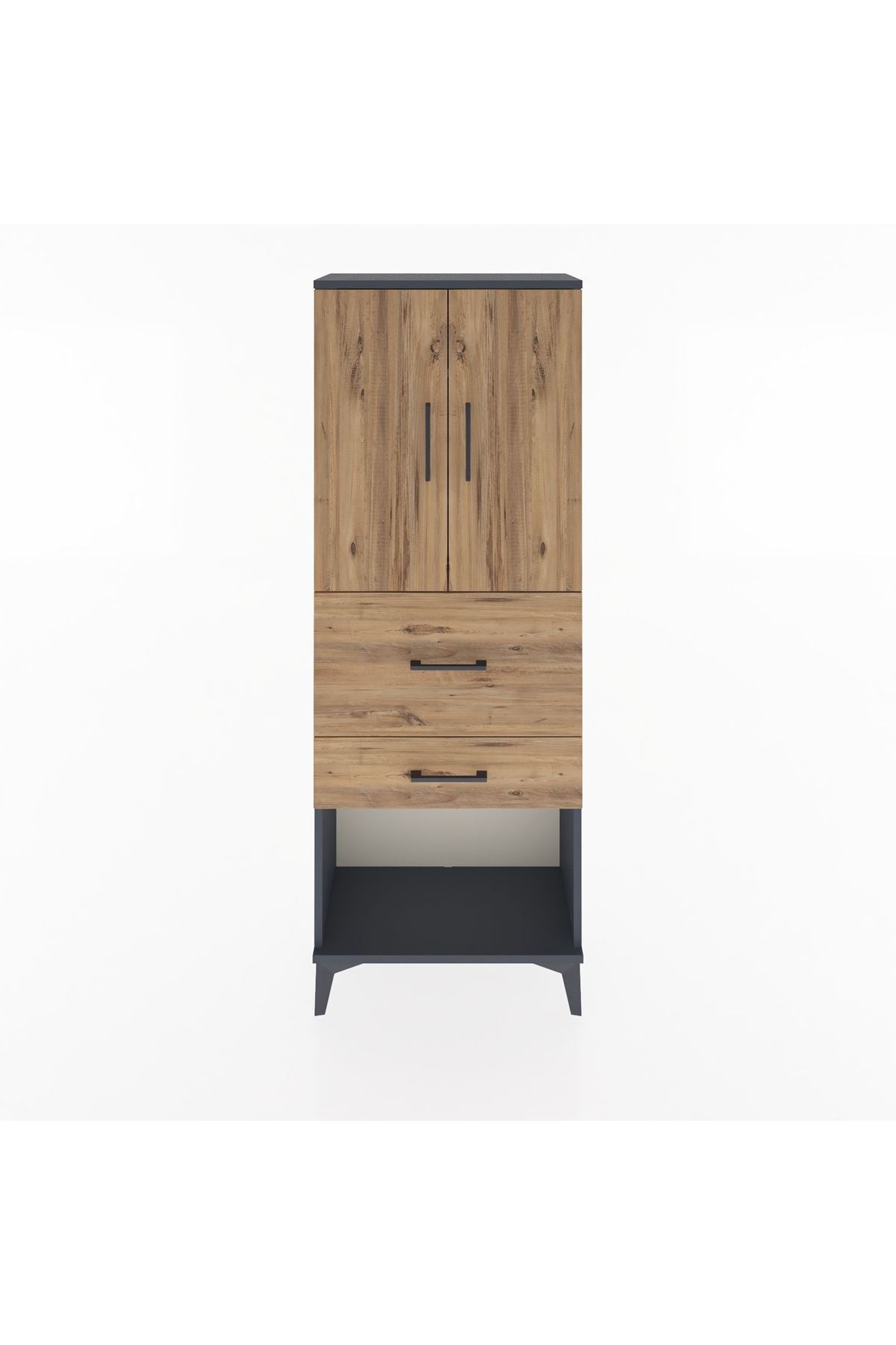 Arges Dolap 3 Raflı 2 Çekmeceli 2 Kapaklı 60x30x163 - S20M031V6A