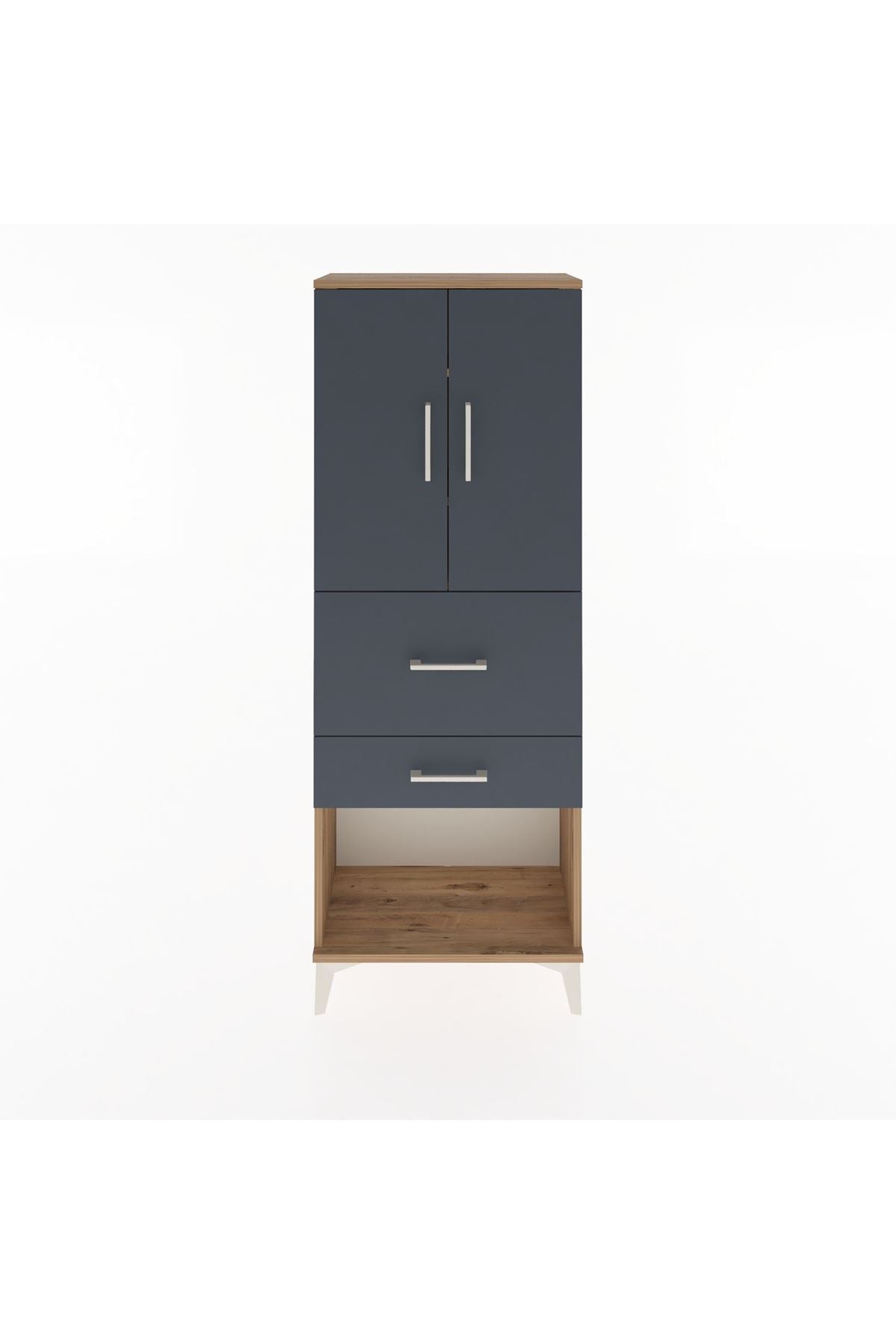 Arges Dolap 3 Raflı 2 Çekmeceli 2 Kapaklı 60x30x163 - S20M031V8A