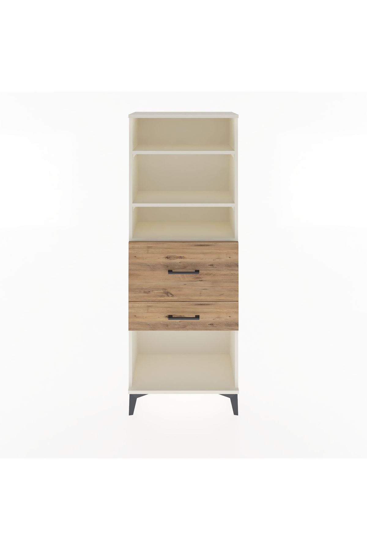 Arges Dolap 3 Raflı 2 Çekmeceli 60x30x163 - S20M032V3A