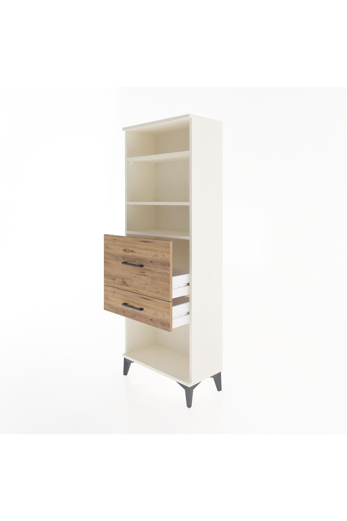 Arges Dolap 3 Raflı 2 Çekmeceli 60x30x163 - S20M032V3A