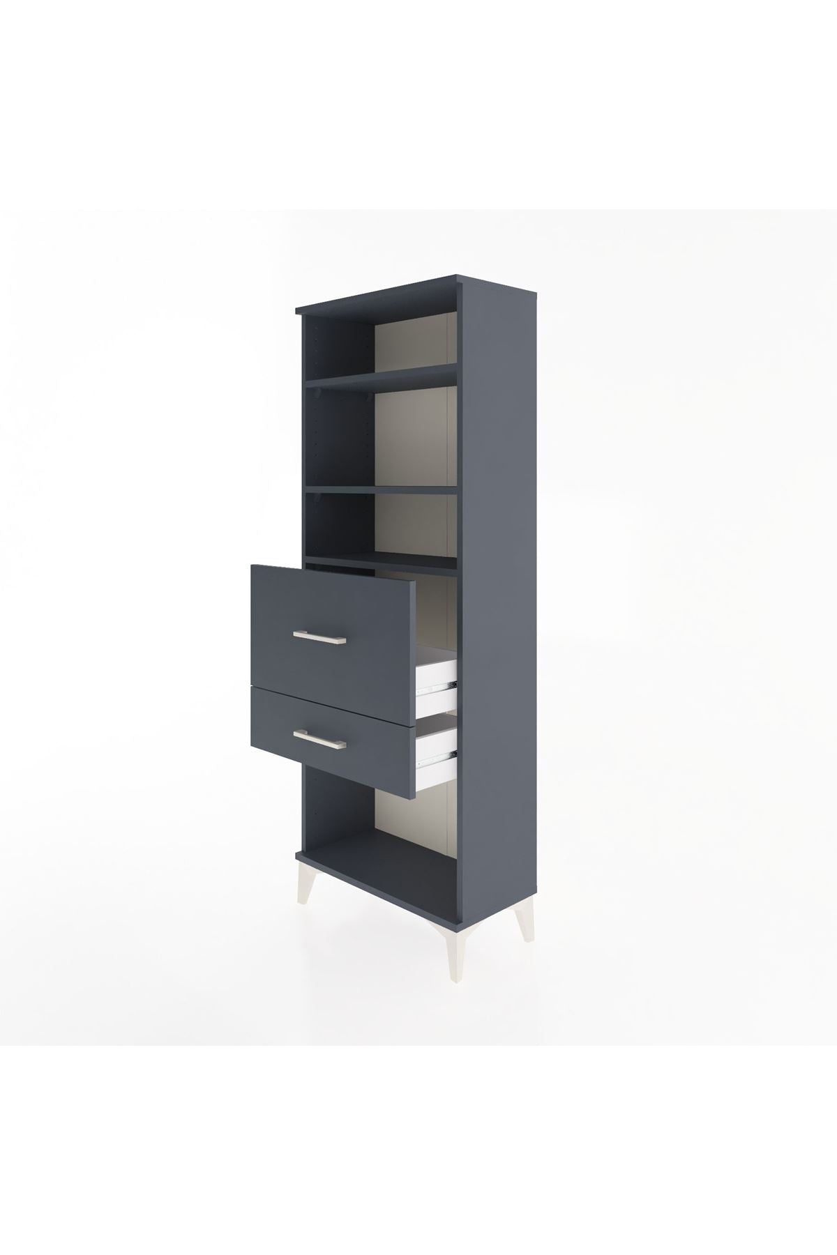 Arges Dolap 3 Raflı 2 Çekmeceli 60x30x163 - S20M032V5A