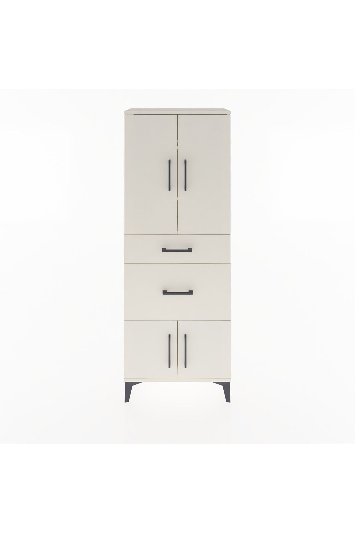 Arges Dolap 3 Raflı 2 Çekmeceli 4 Kapaklı 60x30x163 - S20M033V1A