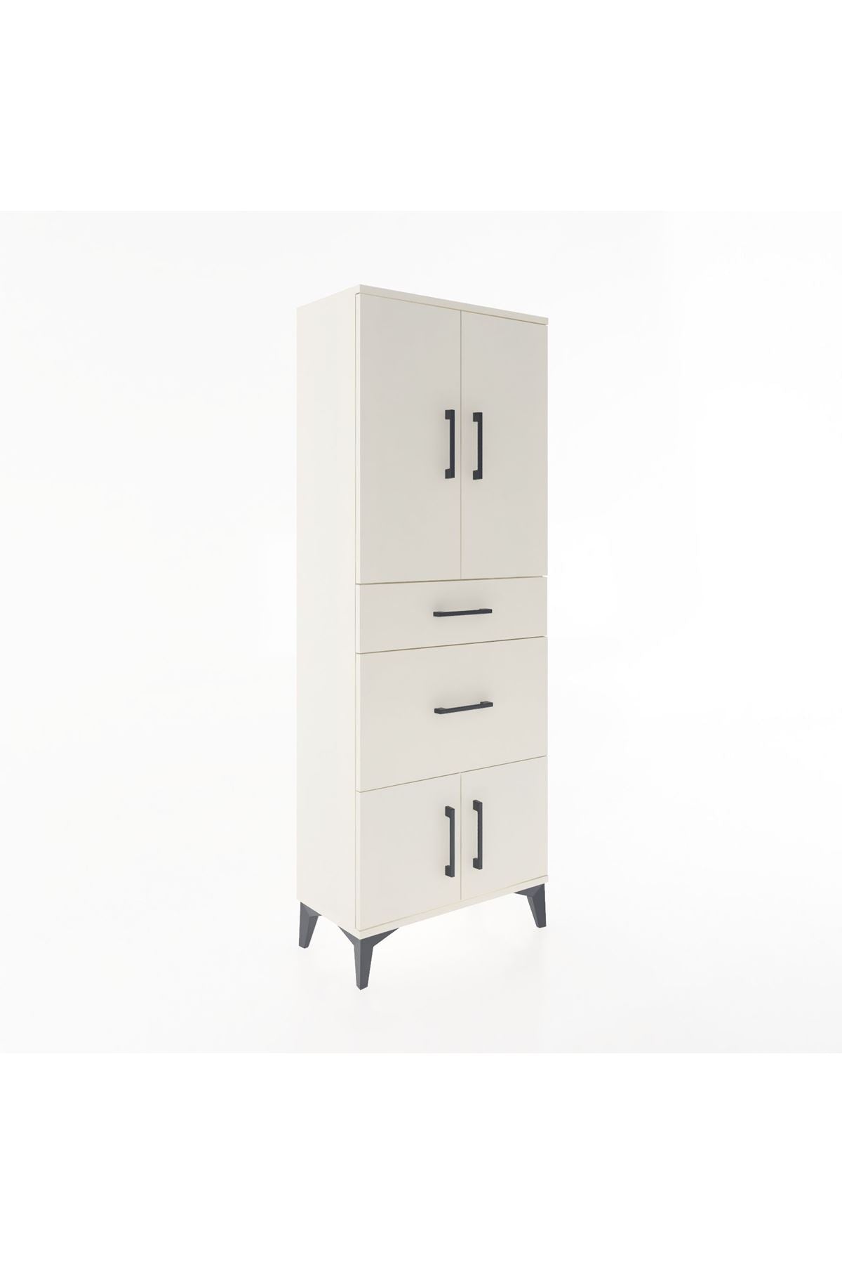 Arges Dolap 3 Raflı 2 Çekmeceli 4 Kapaklı 60x30x163 - S20M033V1A