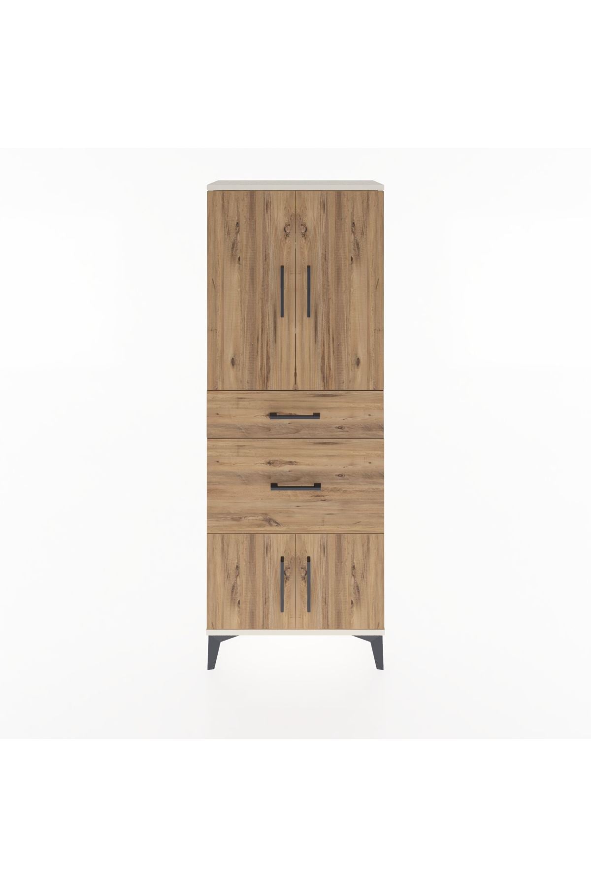 Arges Dolap 3 Raflı 2 Çekmeceli 4 Kapaklı 60x30x163 - S20M033V3A