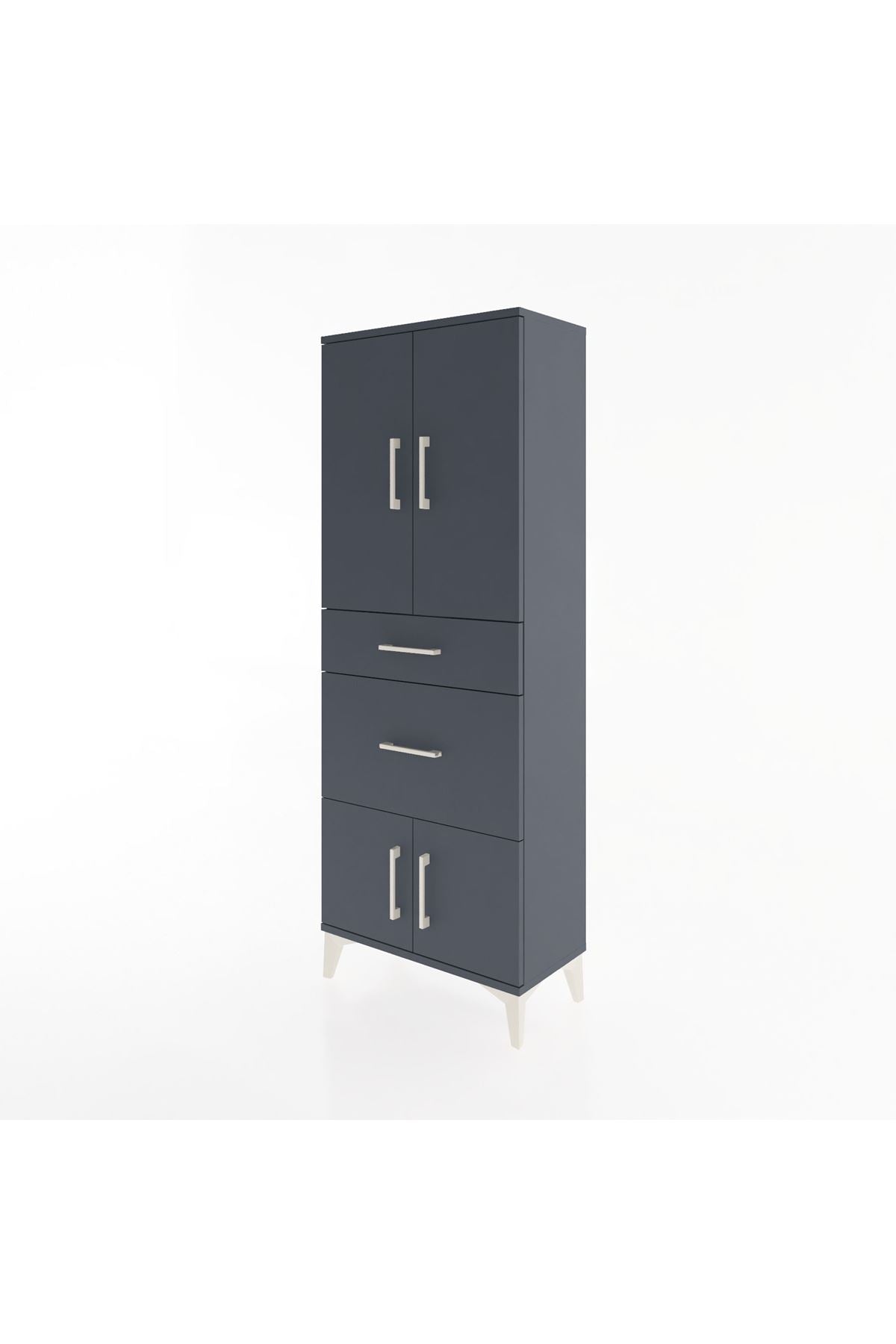 Arges Dolap 3 Raflı 2 Çekmeceli 4 Kapaklı 60x30x163 - S20M033V5A