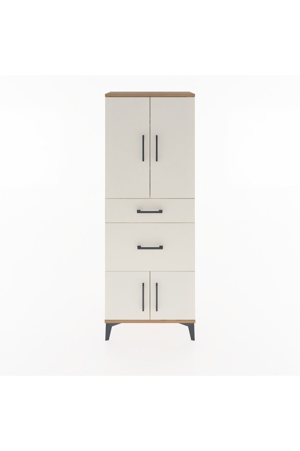 Arges Dolap 3 Raflı 2 Çekmeceli 4 Kapaklı 60x30x163 - S20M033V7A