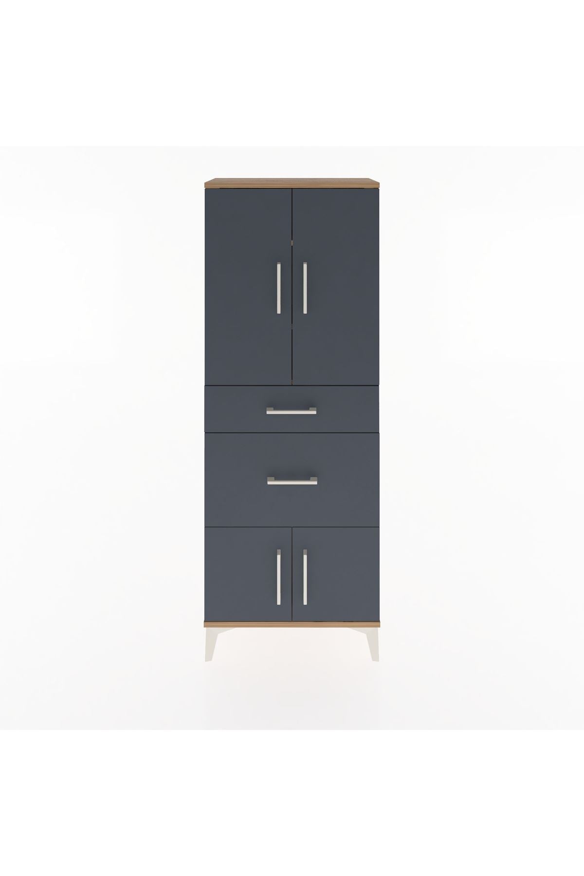 Arges Dolap 3 Raflı 2 Çekmeceli 4 Kapaklı 60x30x163 - S20M033V8A