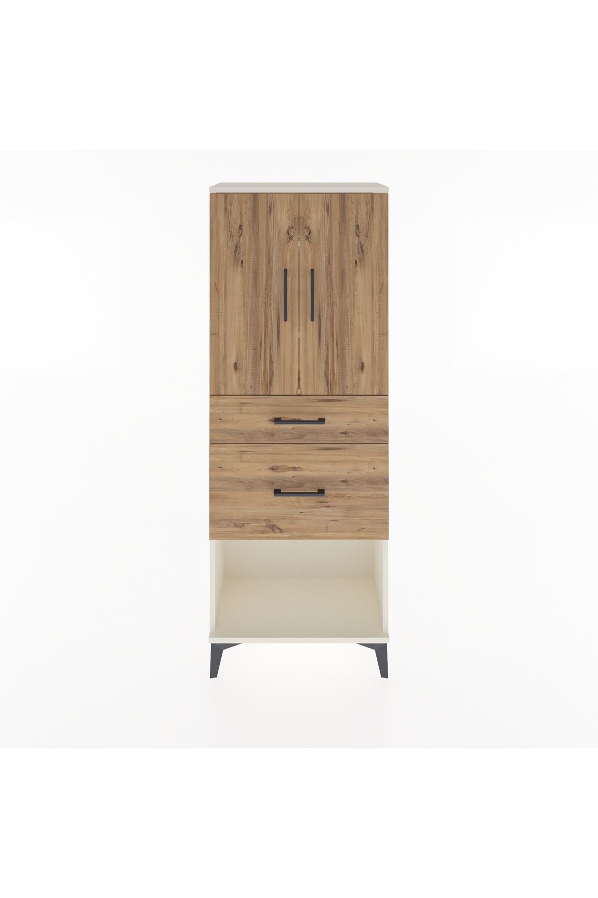 Arges Dolap 3 Raflı 2 Çekmeceli 2 Kapaklı 60x30x163 - S20M035V3A