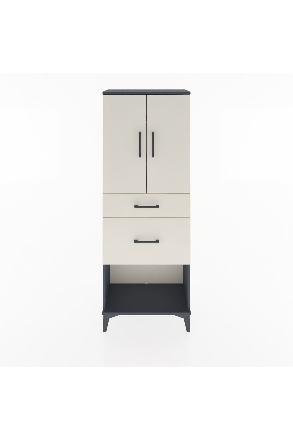 Arges Dolap 3 Raflı 2 Çekmeceli 2 Kapaklı 60x30x163 - S20M035V4A