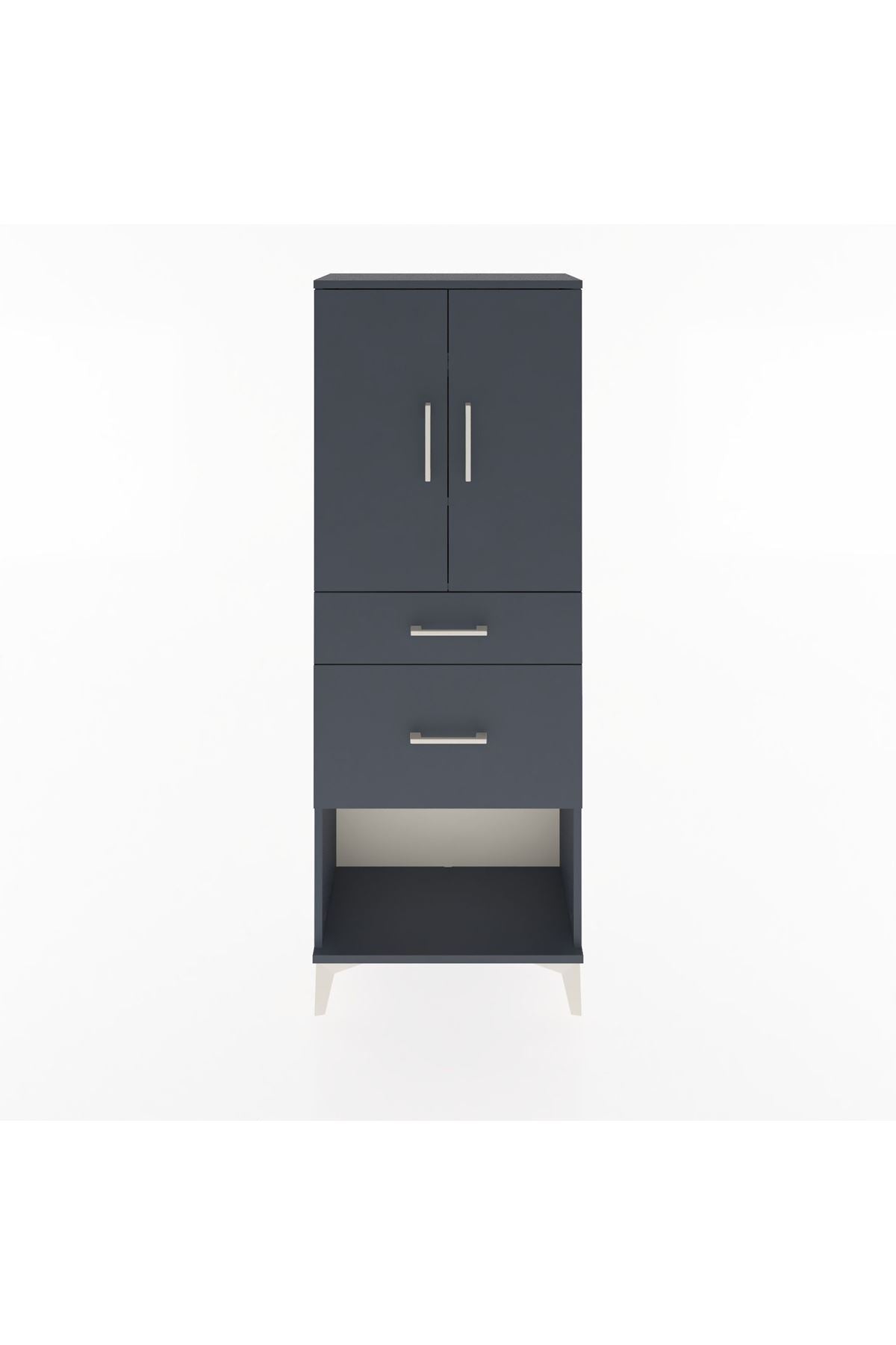 Arges Dolap 3 Raflı 2 Çekmeceli 2 Kapaklı 60x30x163 - S20M035V5A