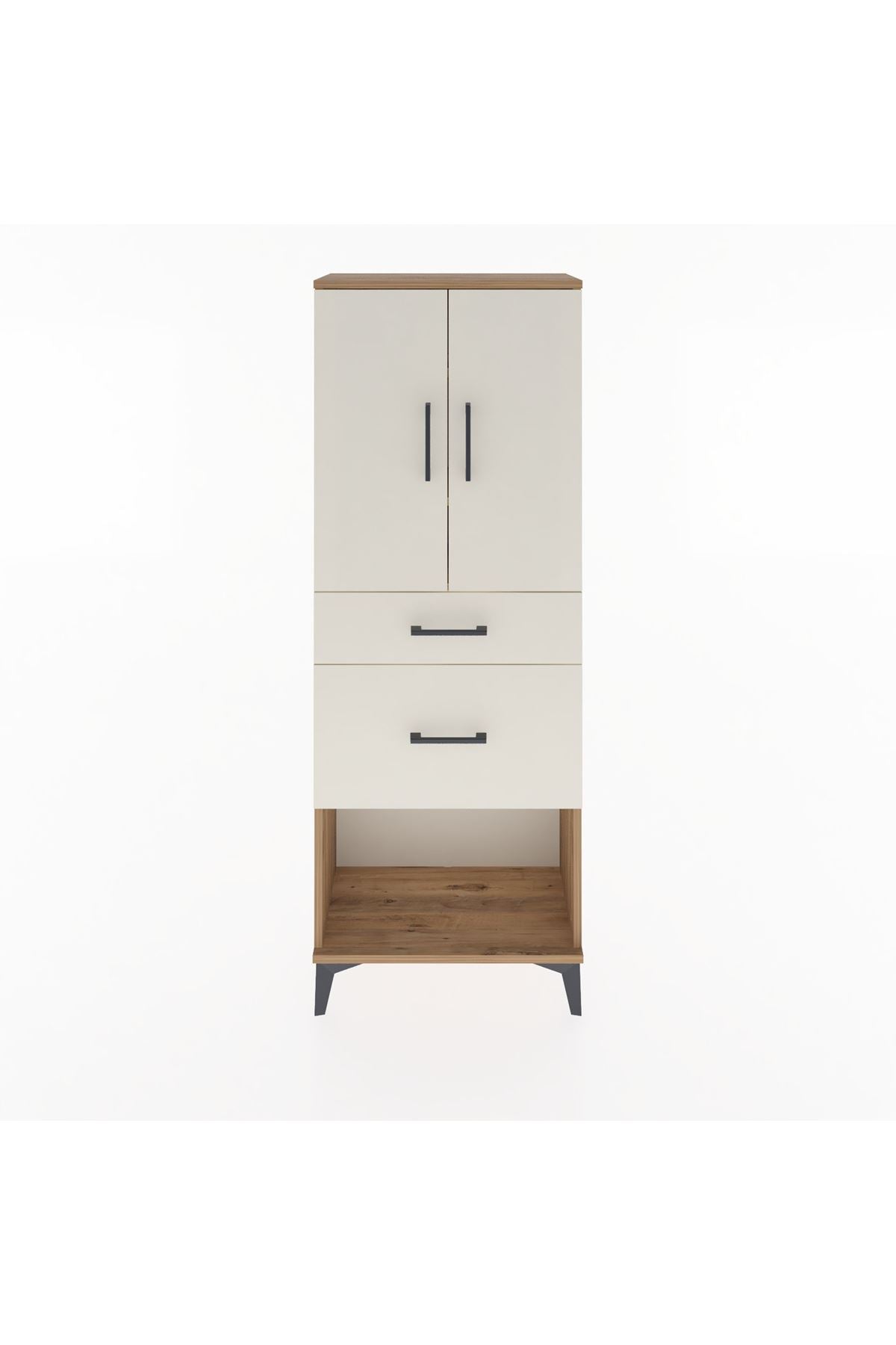 Arges Dolap 3 Raflı 2 Çekmeceli 2 Kapaklı 60x30x163 - S20M035V7A
