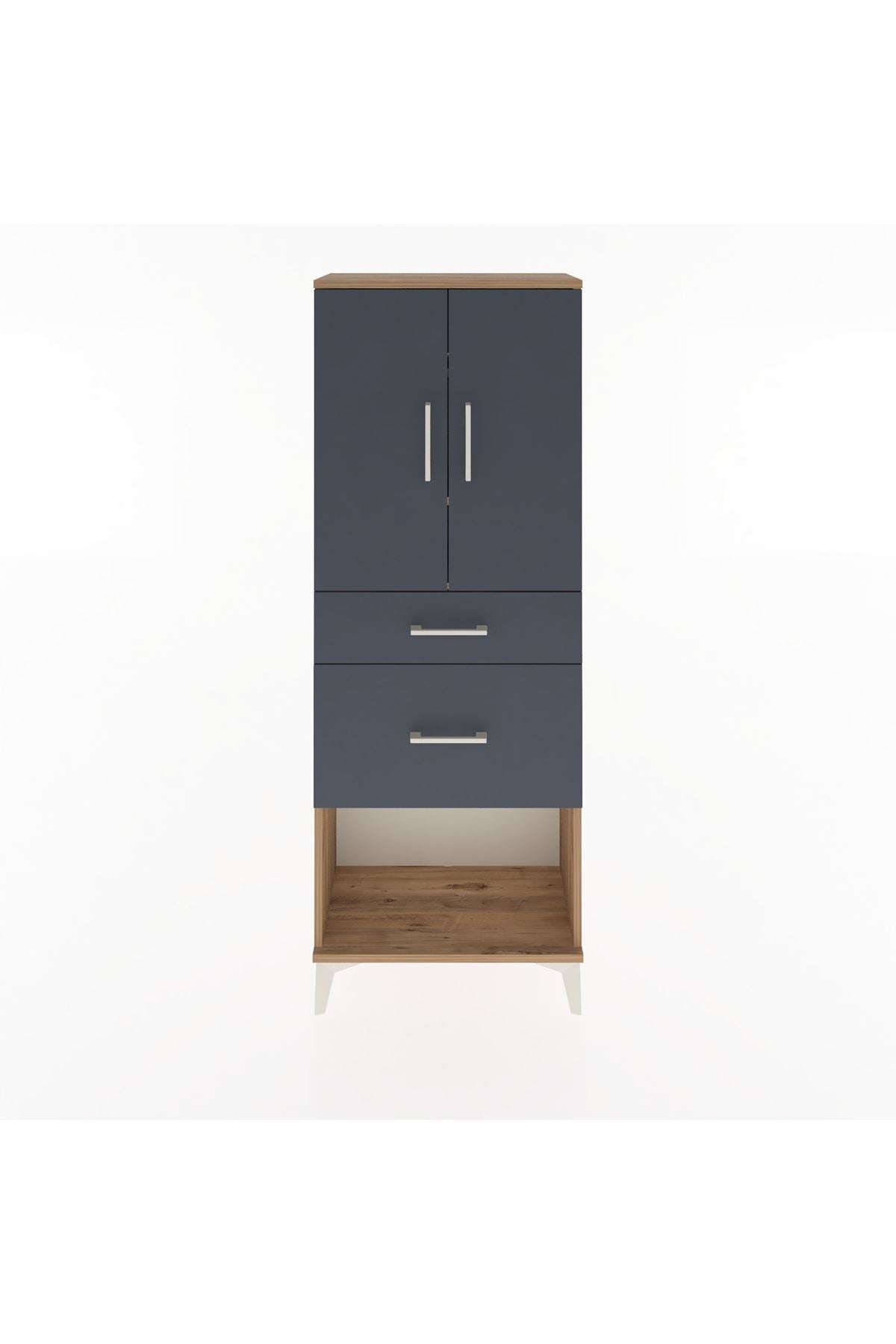 Arges Dolap 3 Raflı 2 Çekmeceli 2 Kapaklı 60x30x163 - S20M035V8A