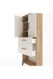 Arges Dolap 3 Raflı 2 Çekmeceli 2 Kapaklı 60x30x163 - S20M035V7A