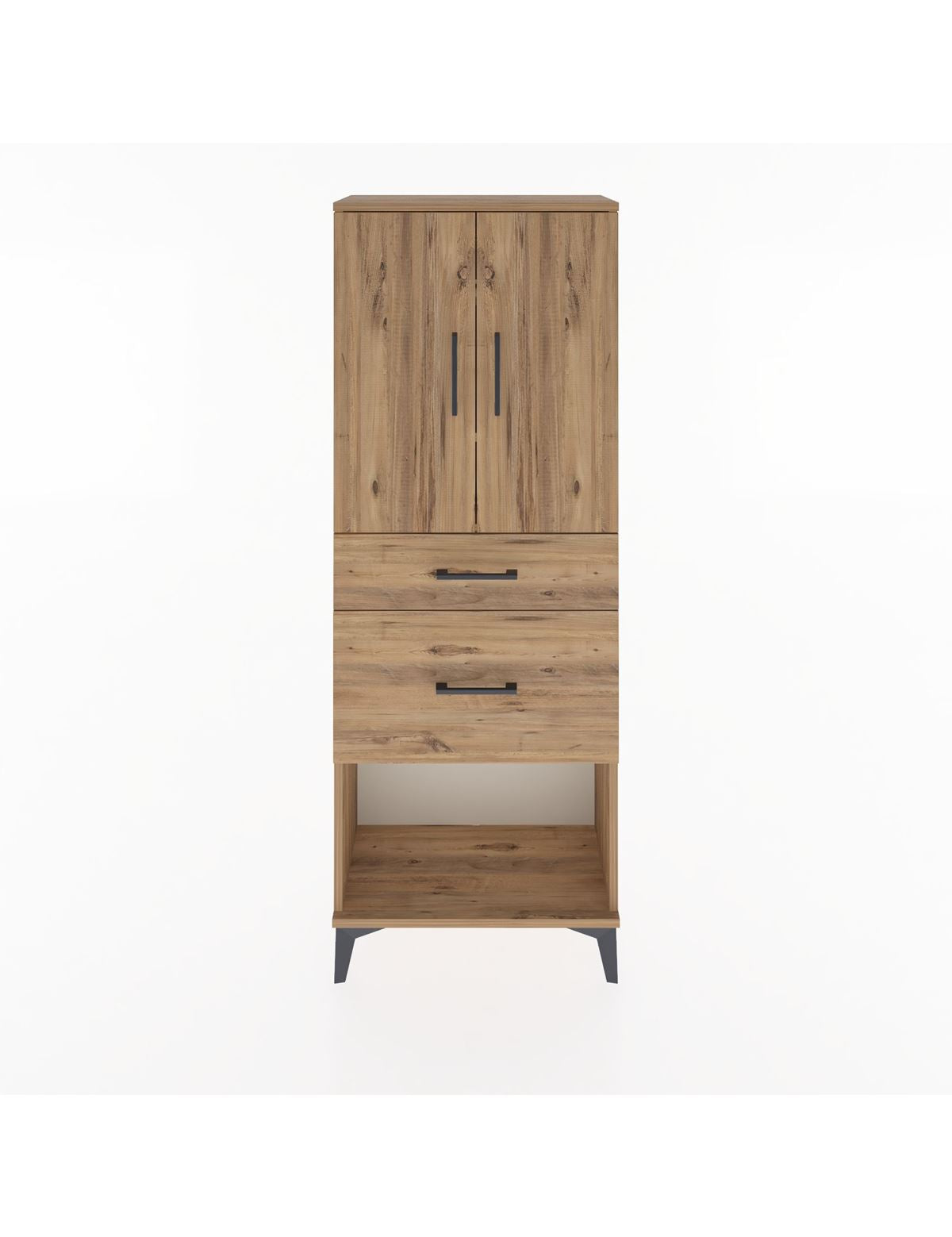 Arges Dolap 3 Raflı 2 Çekmeceli 2 Kapaklı 60x30x163 - S20M035V9A
