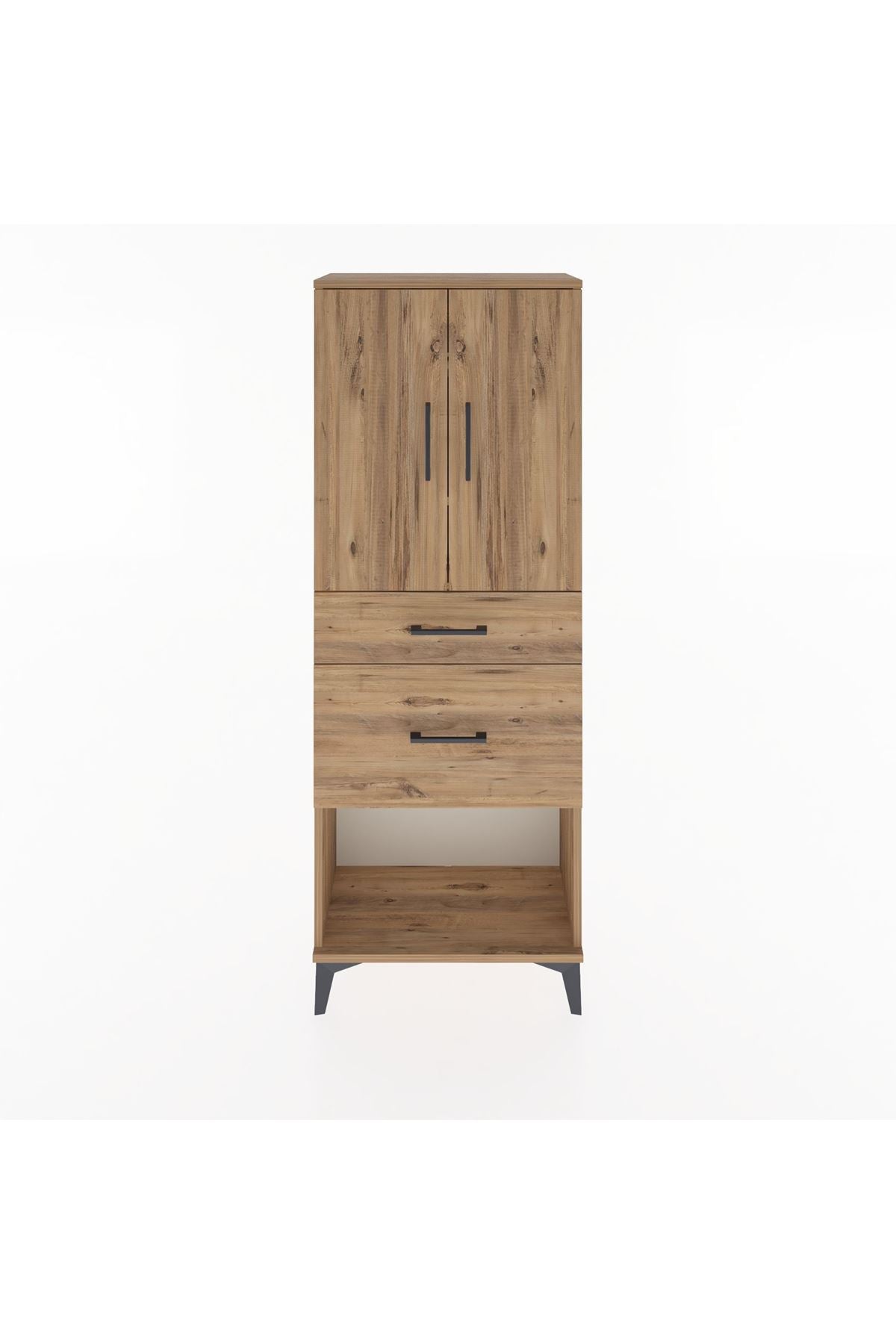 Arges Dolap 3 Raflı 2 Çekmeceli 2 Kapaklı 60x30x163 - S20M035V9A