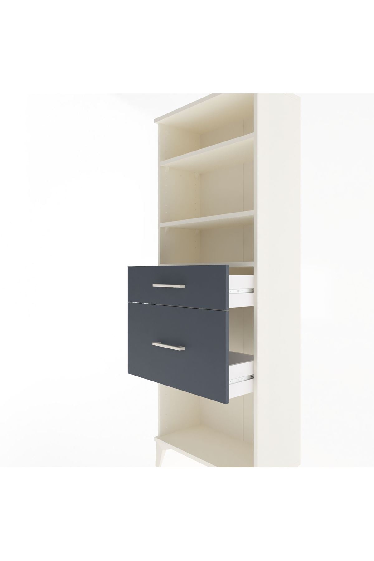 Arges Dolap 3 Raflı 2 Çekmeceli 60x30x163 - S20M036V2A