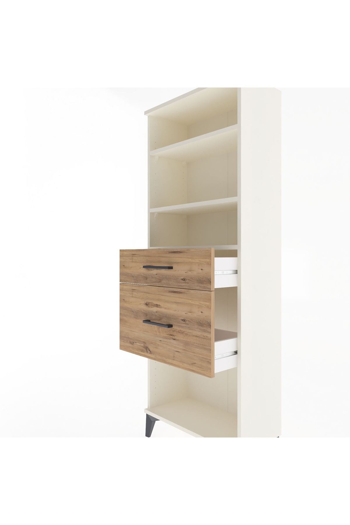 Arges Dolap 3 Raflı 2 Çekmeceli 60x30x163 - S20M036V3A
