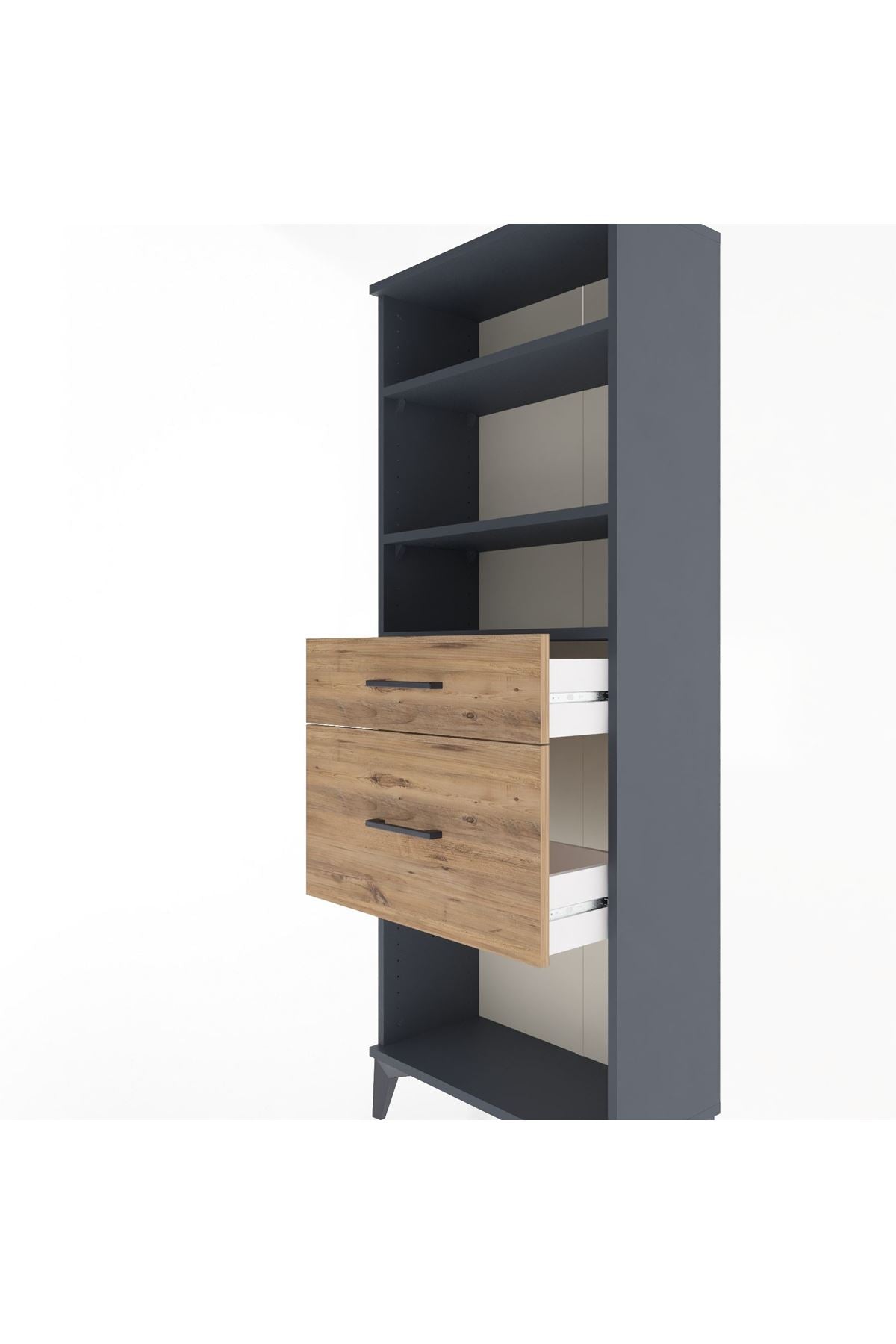 Arges Dolap 3 Raflı 2 Çekmeceli 60x30x163 - S20M036V6A