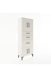 Arges Dolap 2 Raflı 3 Çekmeceli 4 Kapaklı 60x30x163 - S20M037V1A