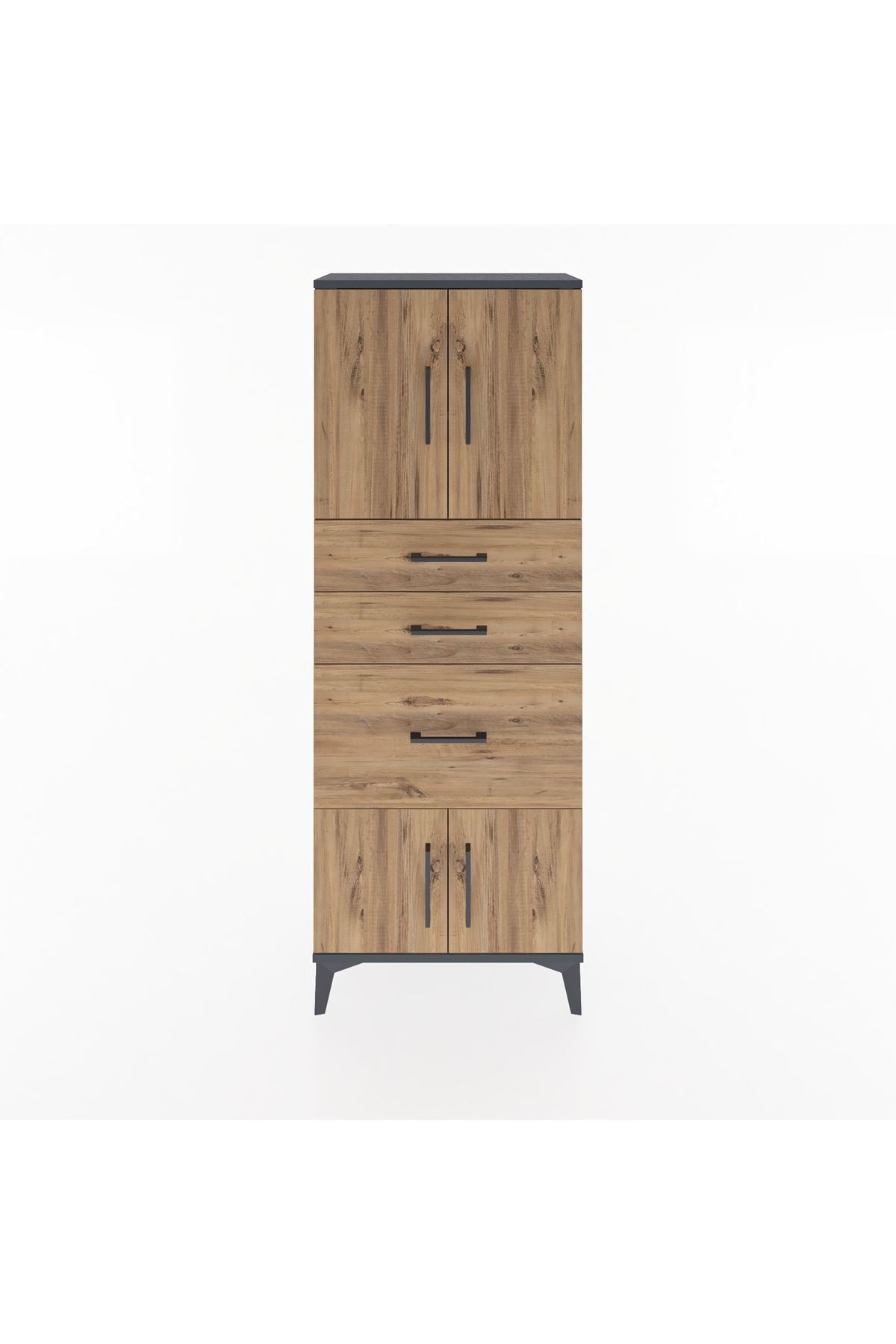 Arges Dolap 2 Raflı 3 Çekmeceli 4 Kapaklı 60x30x163 - S20M037V6A