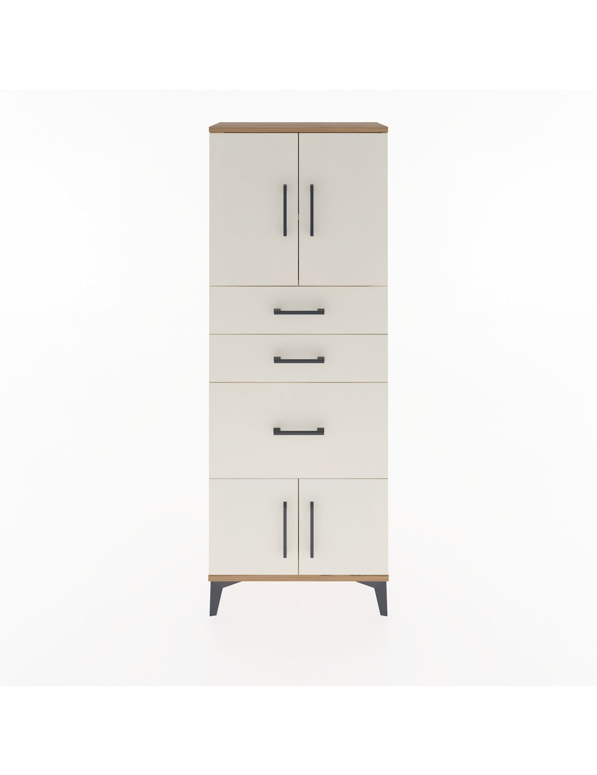 Arges Dolap 2 Raflı 3 Çekmeceli 4 Kapaklı 60x30x163 - S20M037V7A